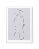 FEMALE LINES l By Jorgen Hansson | Framed Canvas Art Print