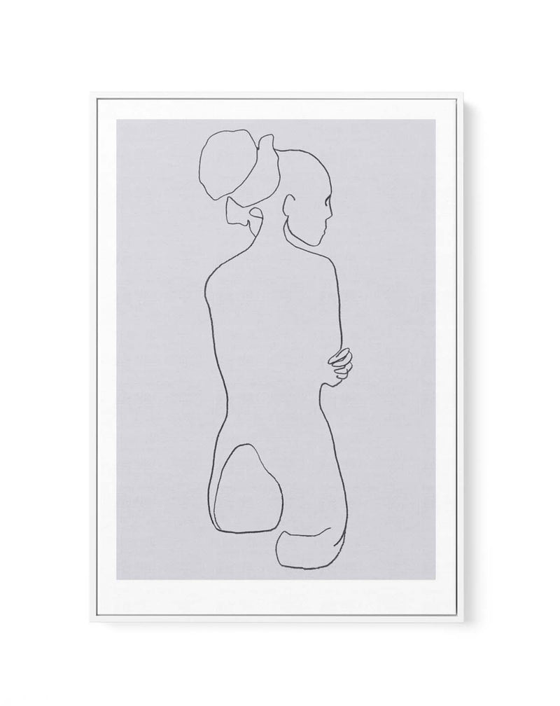 FEMALE LINES l By Jorgen Hansson | Framed Canvas Art Print