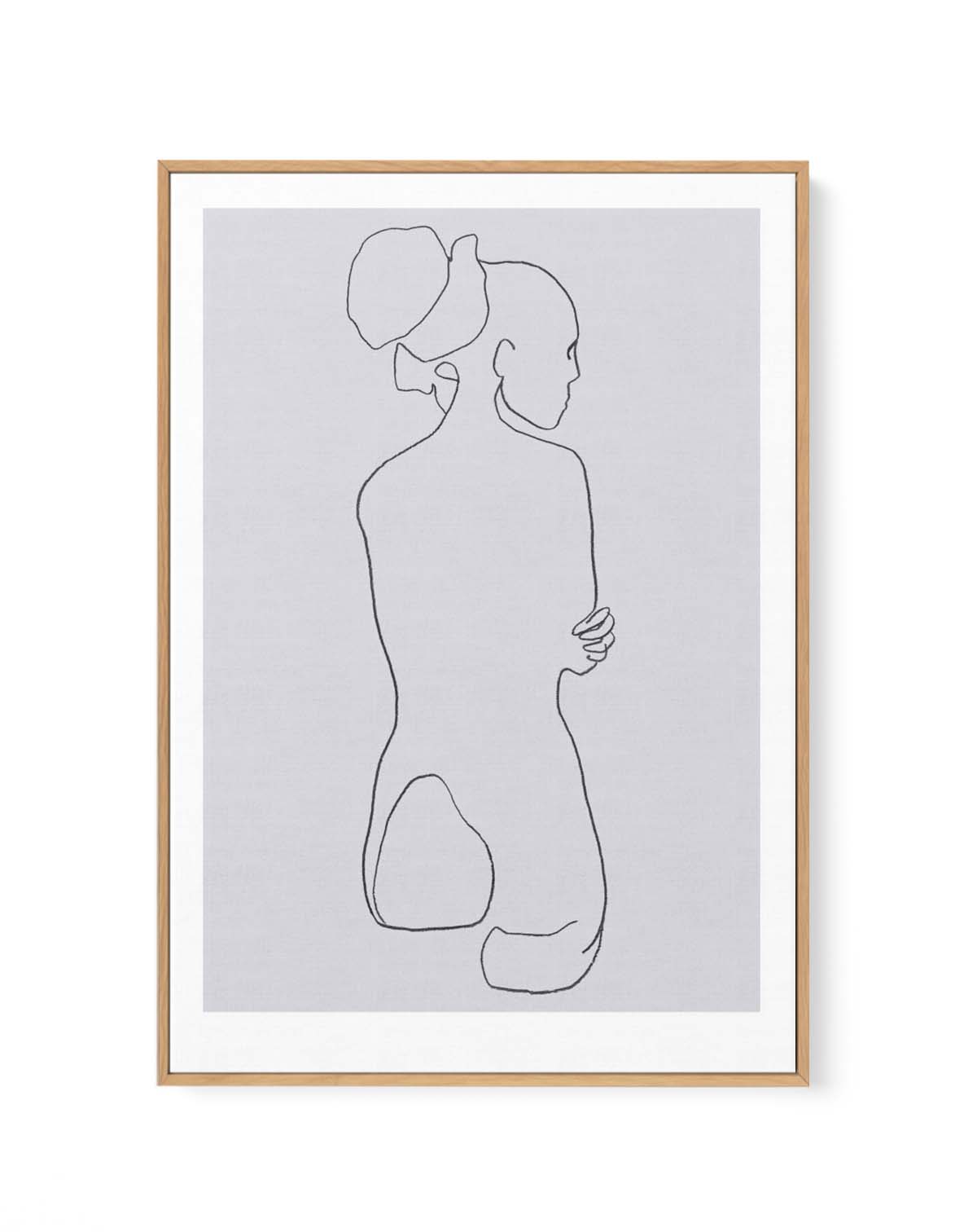 FEMALE LINES l By Jorgen Hansson | Framed Canvas Art Print