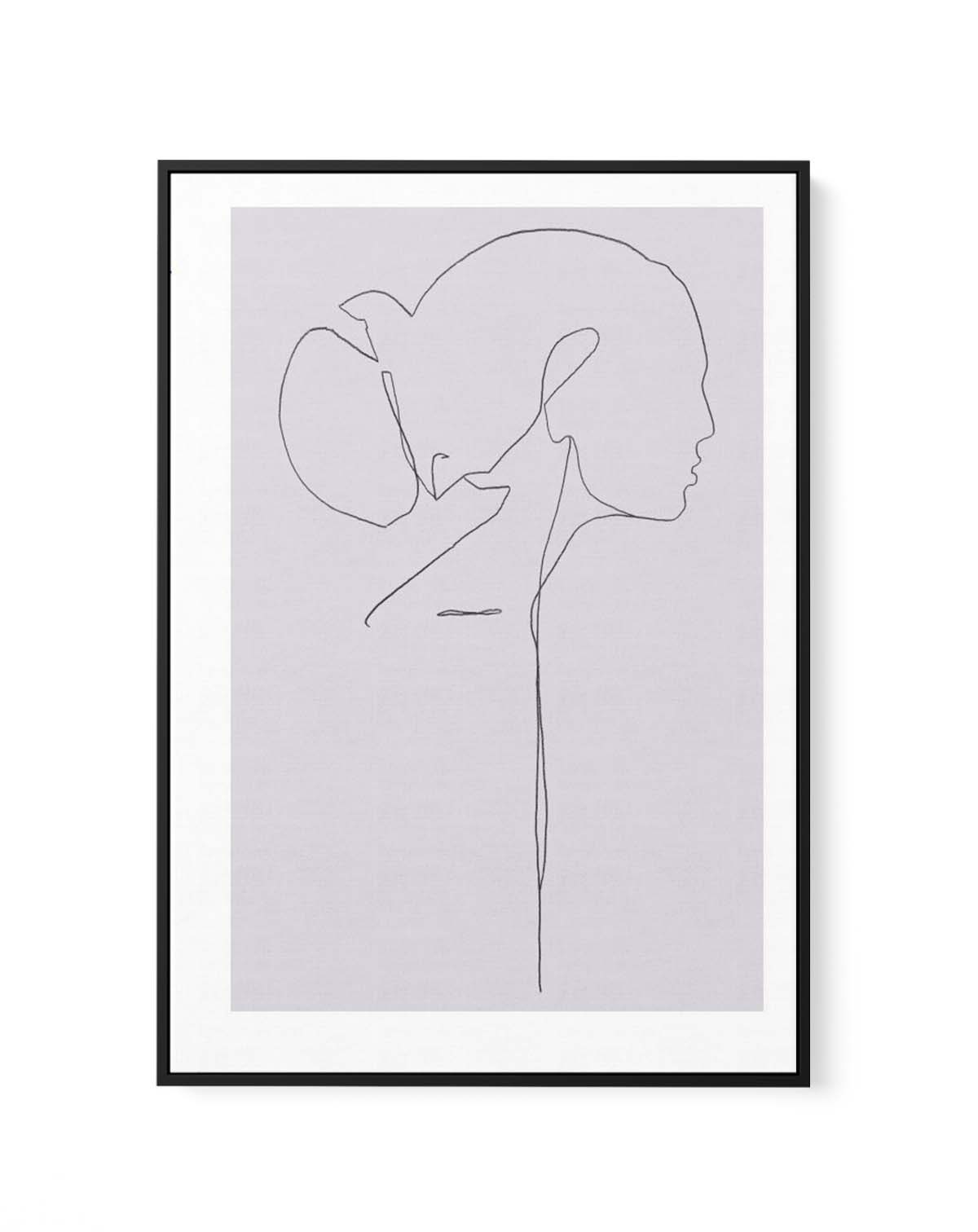 FEMALE LINES ll By Jorgen Hansson | Framed Canvas Art Print