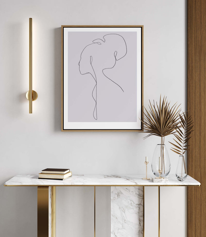 FEMALE LINES lll By Jorgen Hansson | Framed Canvas Art Print