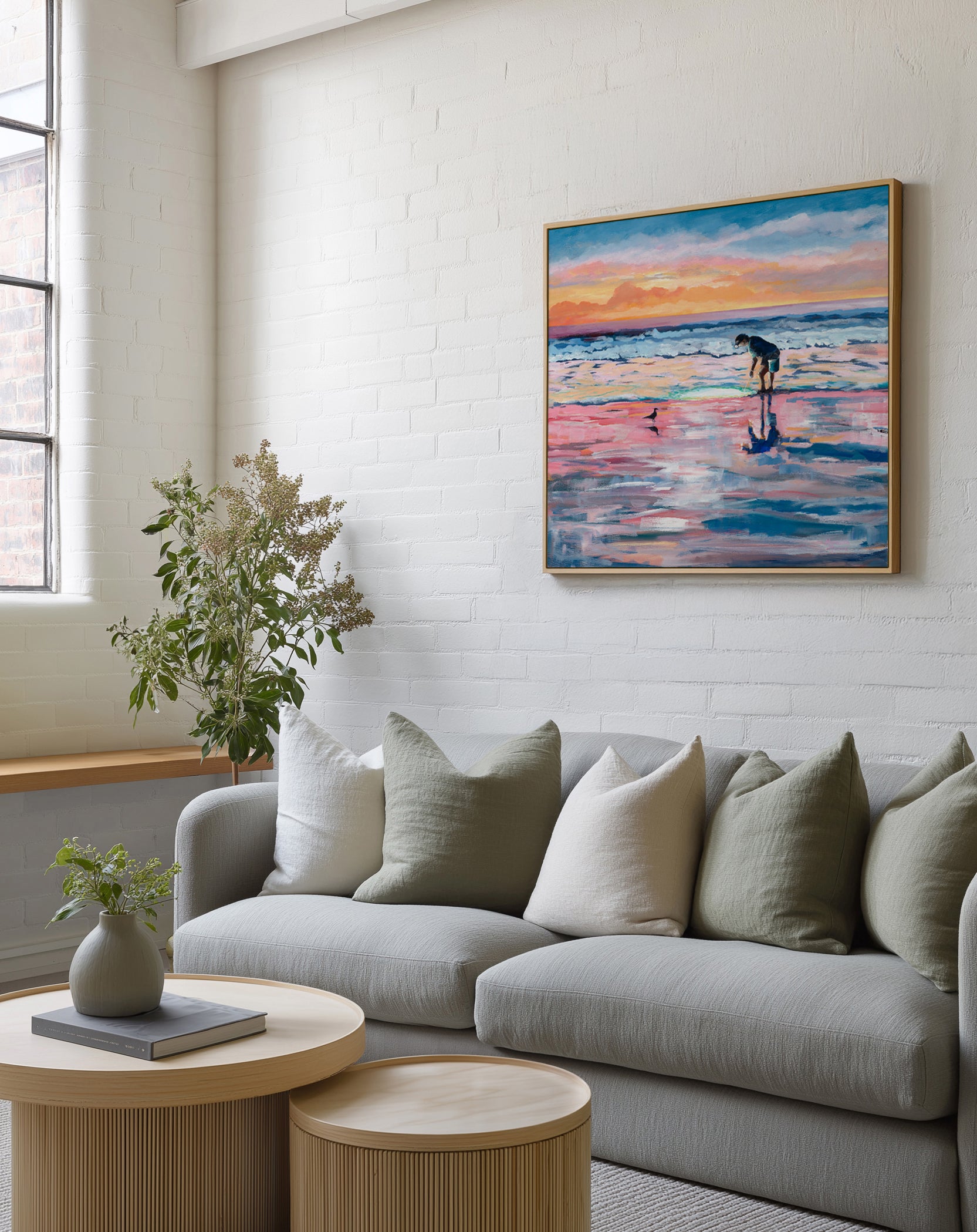 Fishing the Shallows by Meredith Howse | Framed Canvas Art Print