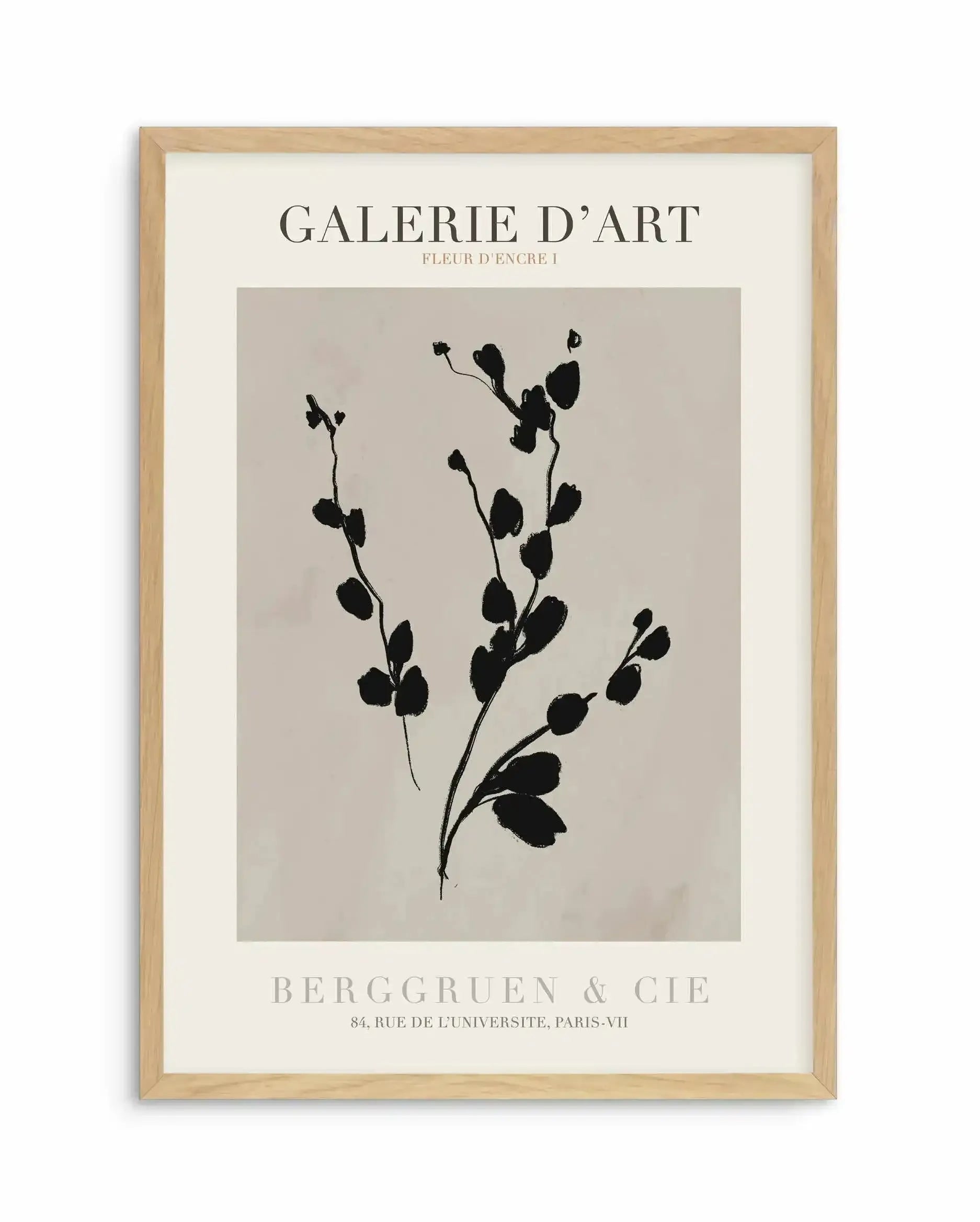 Fleur D'Encre I Art Print-PRINT-Olive et Oriel-Olive et Oriel-A5 | 5.8" x 8.3" | 14.8 x 21cm-Oak-With White Border-Buy-Australian-Art-Prints-Online-with-Olive-et-Oriel-Your-Artwork-Specialists-Austrailia-Decorate-With-Coastal-Photo-Wall-Art-Prints-From-Our-Beach-House-Artwork-Collection-Fine-Poster-and-Framed-Artwork