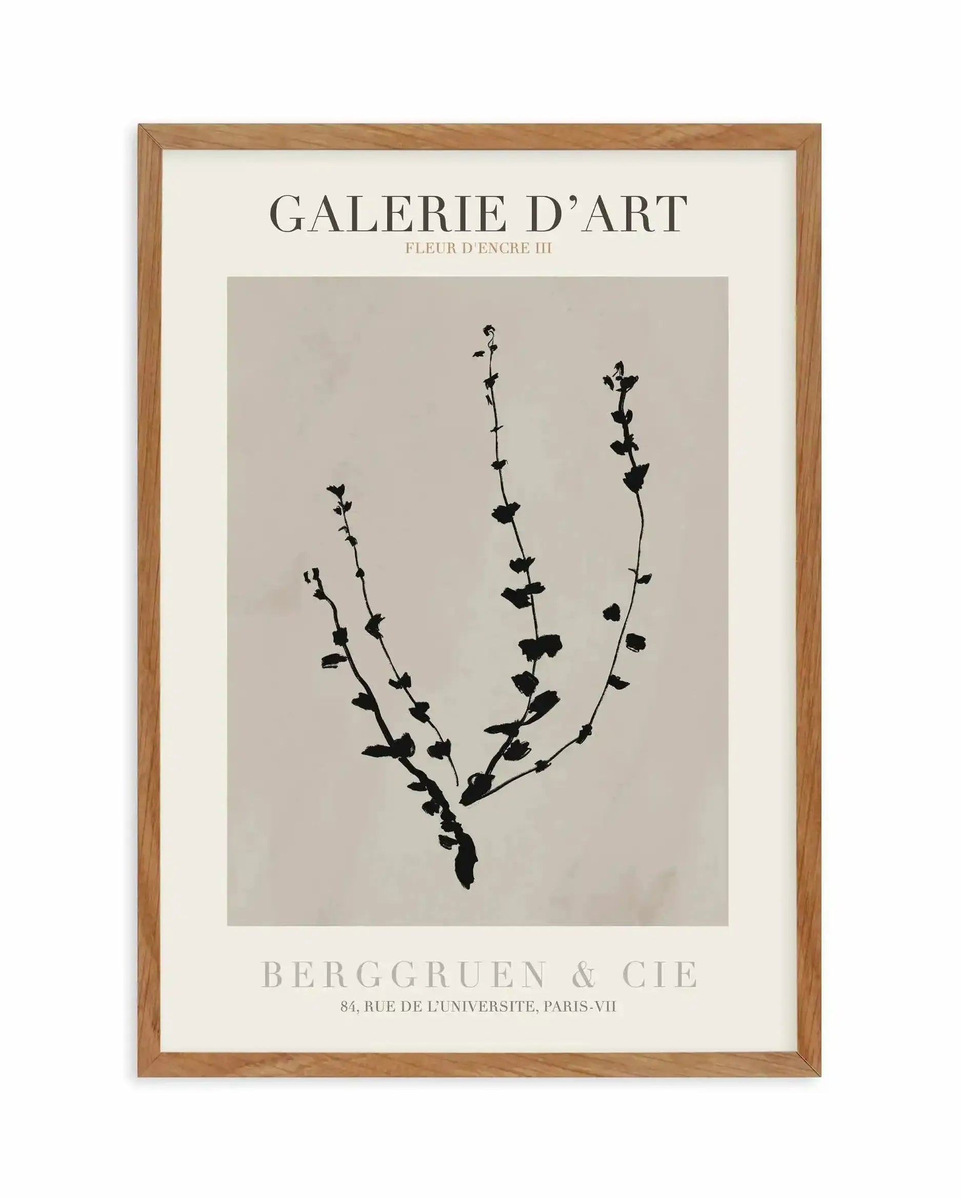 Fleur D'Encre III Art Print-PRINT-Olive et Oriel-Olive et Oriel-50x70 cm | 19.6" x 27.5"-Walnut-With White Border-Buy-Australian-Art-Prints-Online-with-Olive-et-Oriel-Your-Artwork-Specialists-Austrailia-Decorate-With-Coastal-Photo-Wall-Art-Prints-From-Our-Beach-House-Artwork-Collection-Fine-Poster-and-Framed-Artwork