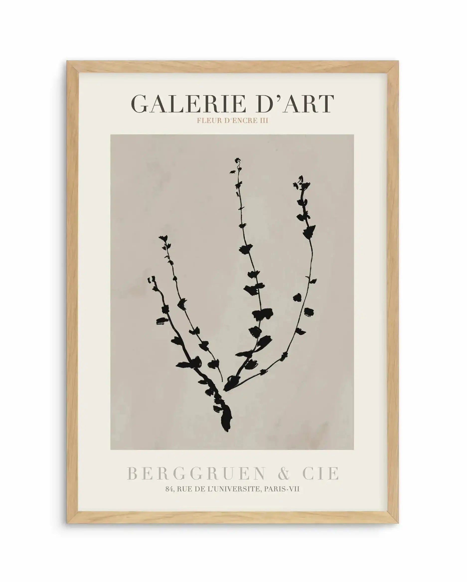 Fleur D'Encre III Art Print-PRINT-Olive et Oriel-Olive et Oriel-A5 | 5.8" x 8.3" | 14.8 x 21cm-Oak-With White Border-Buy-Australian-Art-Prints-Online-with-Olive-et-Oriel-Your-Artwork-Specialists-Austrailia-Decorate-With-Coastal-Photo-Wall-Art-Prints-From-Our-Beach-House-Artwork-Collection-Fine-Poster-and-Framed-Artwork