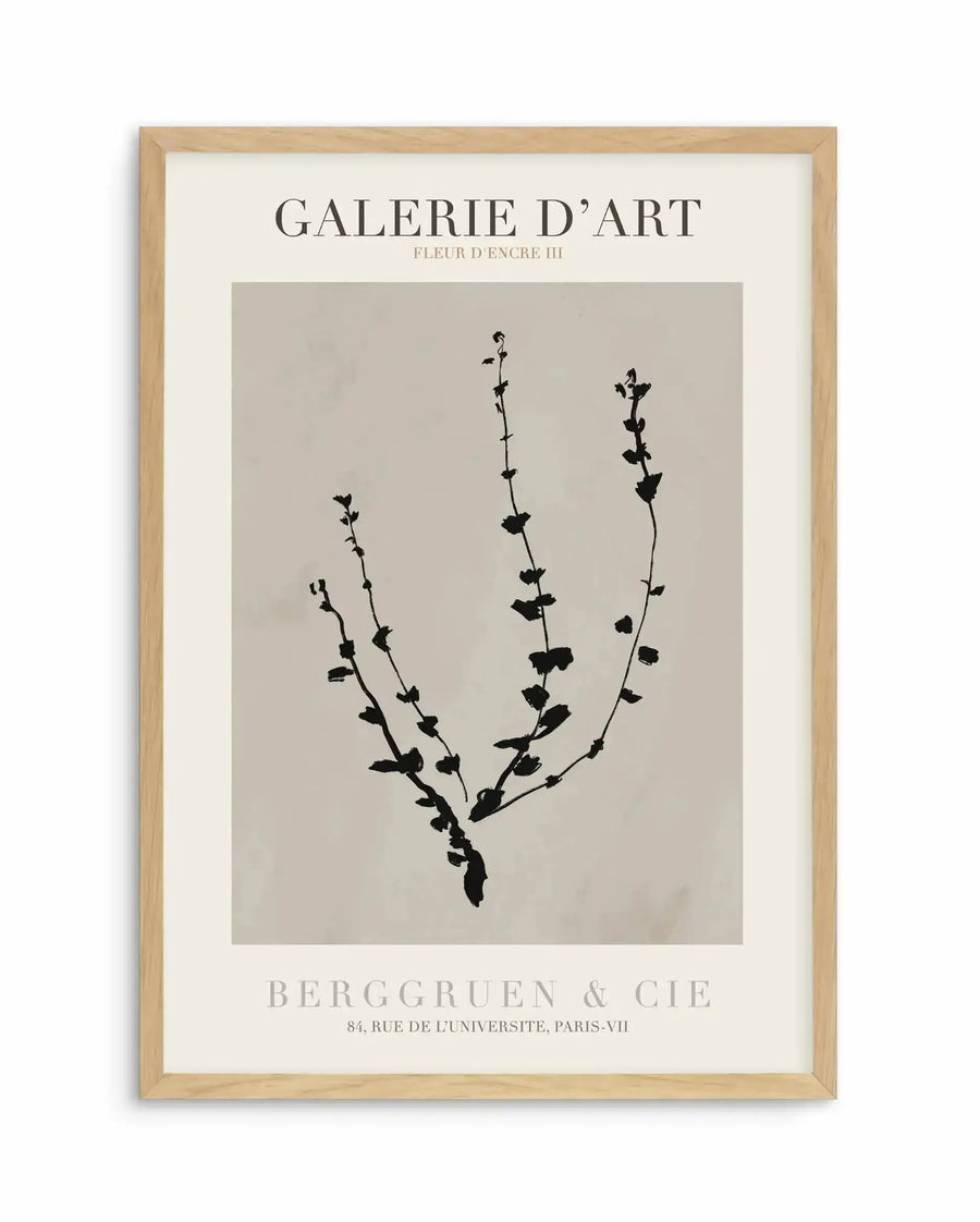 Fleur D'Encre III Art Print-PRINT-Olive et Oriel-Olive et Oriel-A5 | 5.8" x 8.3" | 14.8 x 21cm-Oak-With White Border-Buy-Australian-Art-Prints-Online-with-Olive-et-Oriel-Your-Artwork-Specialists-Austrailia-Decorate-With-Coastal-Photo-Wall-Art-Prints-From-Our-Beach-House-Artwork-Collection-Fine-Poster-and-Framed-Artwork
