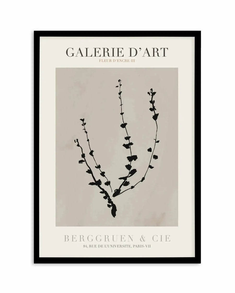 Fleur D'Encre III Art Print-PRINT-Olive et Oriel-Olive et Oriel-A5 | 5.8" x 8.3" | 14.8 x 21cm-Black-With White Border-Buy-Australian-Art-Prints-Online-with-Olive-et-Oriel-Your-Artwork-Specialists-Austrailia-Decorate-With-Coastal-Photo-Wall-Art-Prints-From-Our-Beach-House-Artwork-Collection-Fine-Poster-and-Framed-Artwork