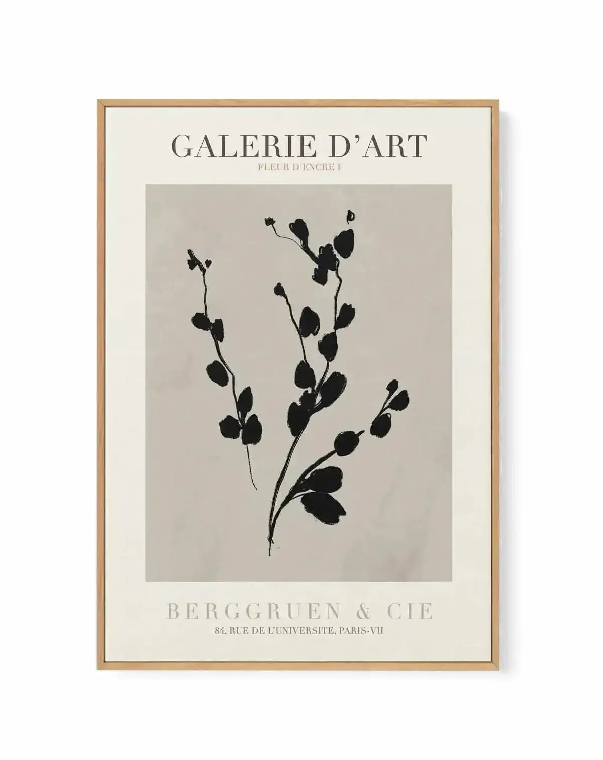 Fleur D'Encre I | Framed Canvas Art Print from Olive et Oriel where you can shop wallpaper and artworks online