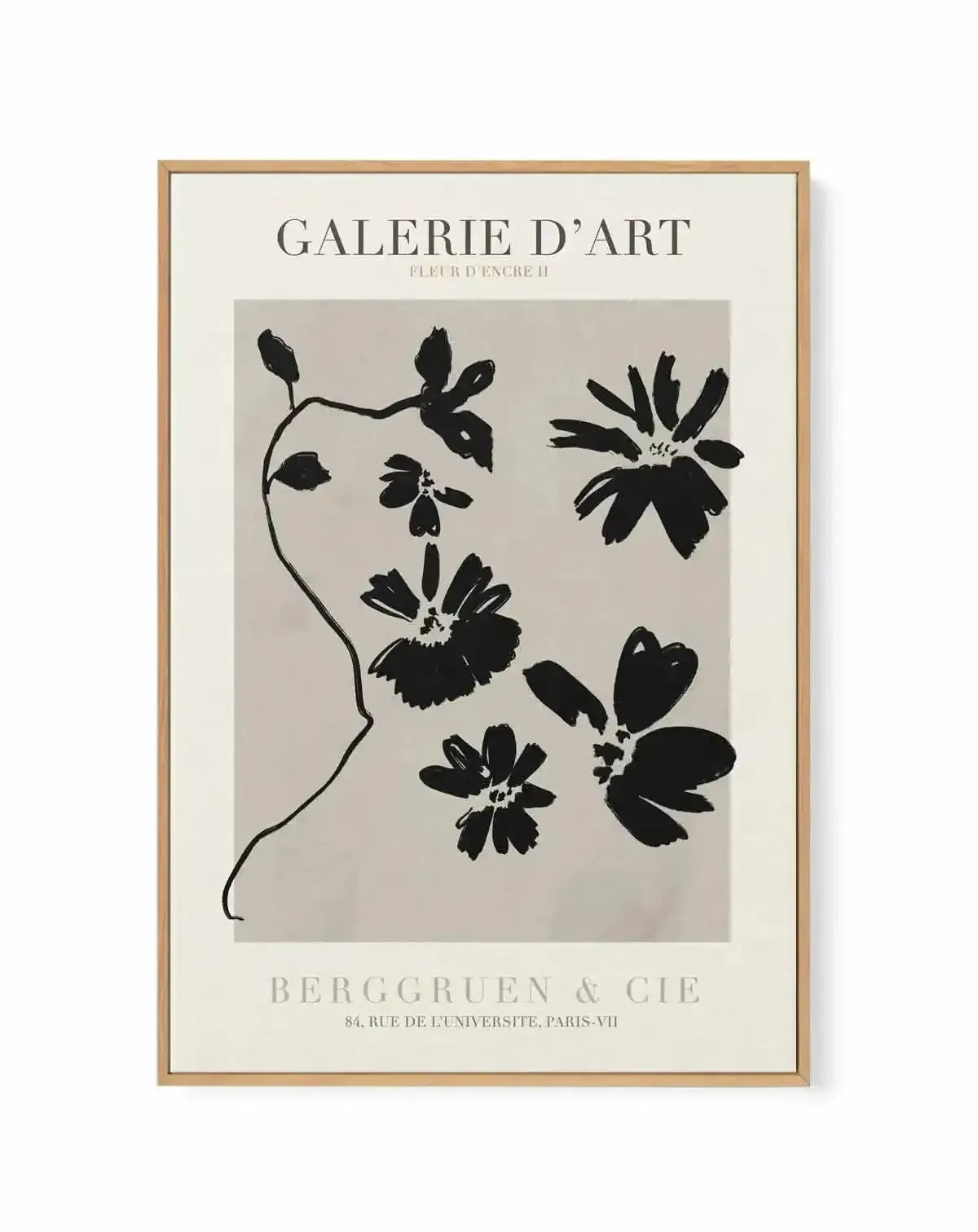 Fleur D'Encre II | Framed Canvas Art Print from Olive et Oriel where you can shop wallpaper and artworks online