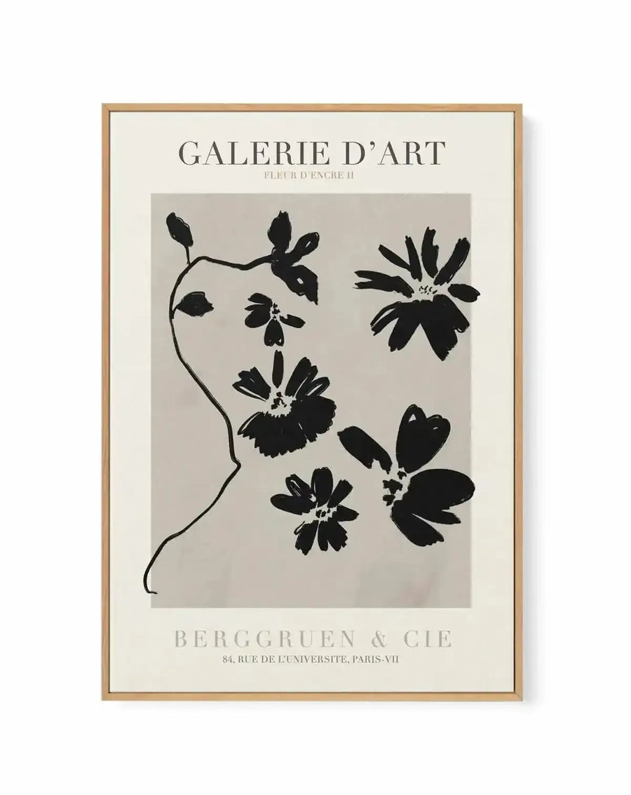 Fleur D'Encre II | Framed Canvas Art Print from Olive et Oriel where you can shop wallpaper and artworks online