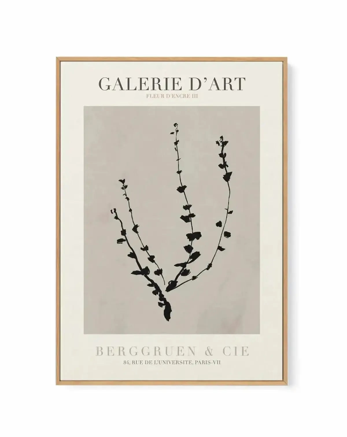 Fleur D'Encre III | Framed Canvas Art Print from Olive et Oriel where you can shop wallpaper and artworks online