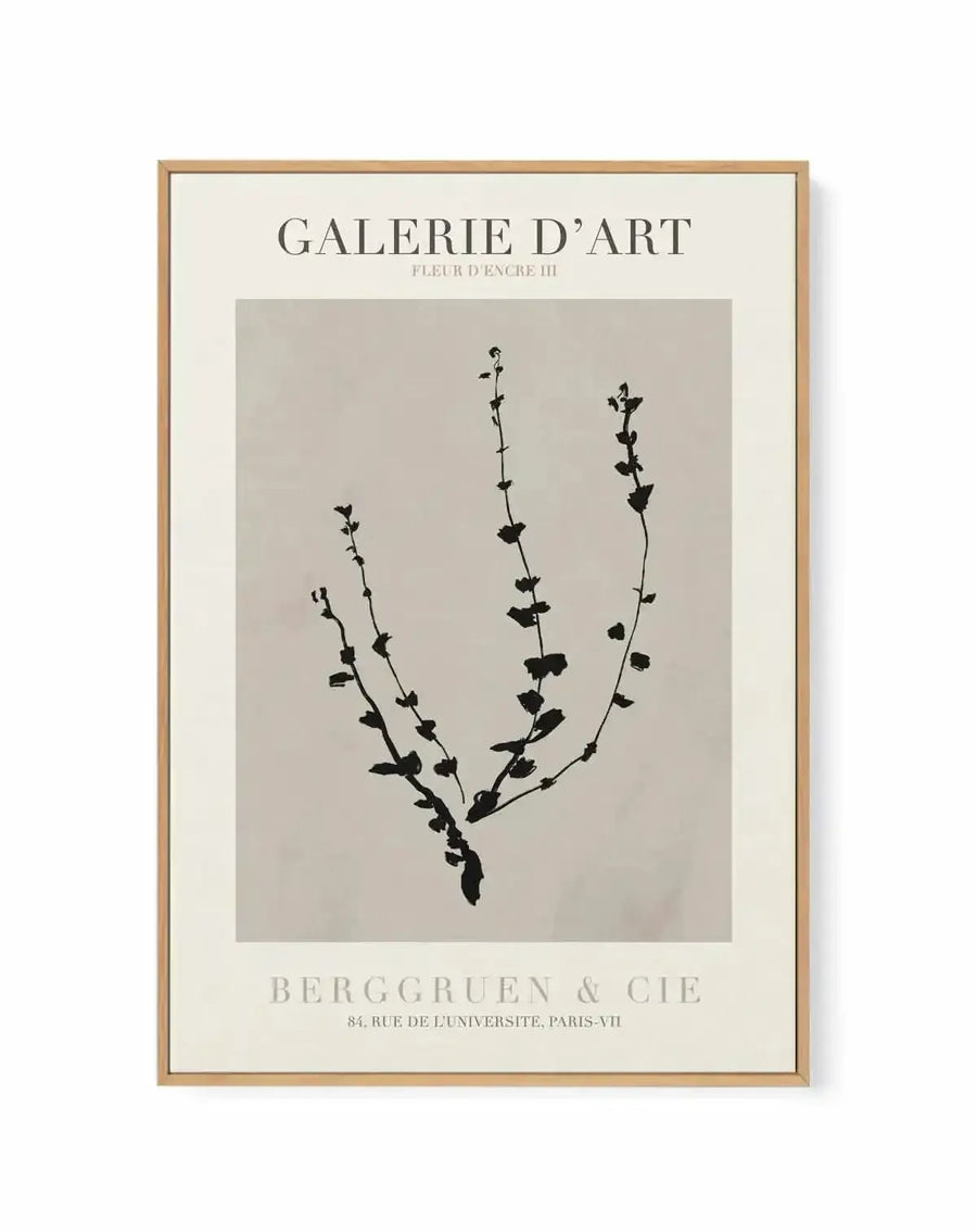 Fleur D'Encre III | Framed Canvas Art Print from Olive et Oriel where you can shop wallpaper and artworks online