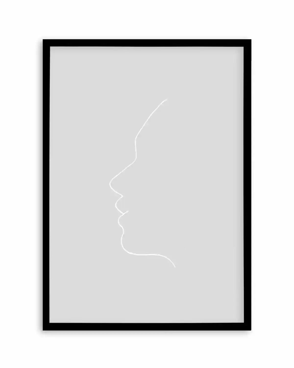 Face On Grey | Line Art Art Print from Olive et Oriel where you can shop wallpaper and artworks online