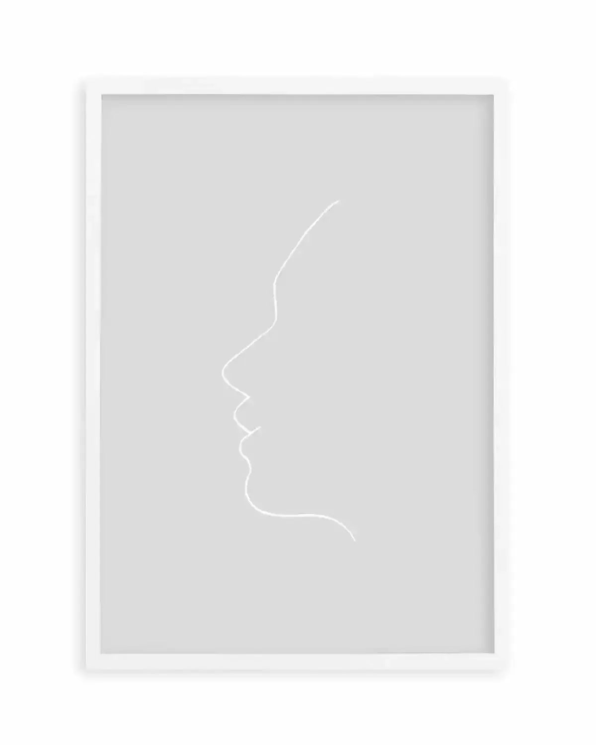 Face On Grey | Line Art Art Print from Olive et Oriel where you can shop wallpaper and artworks online