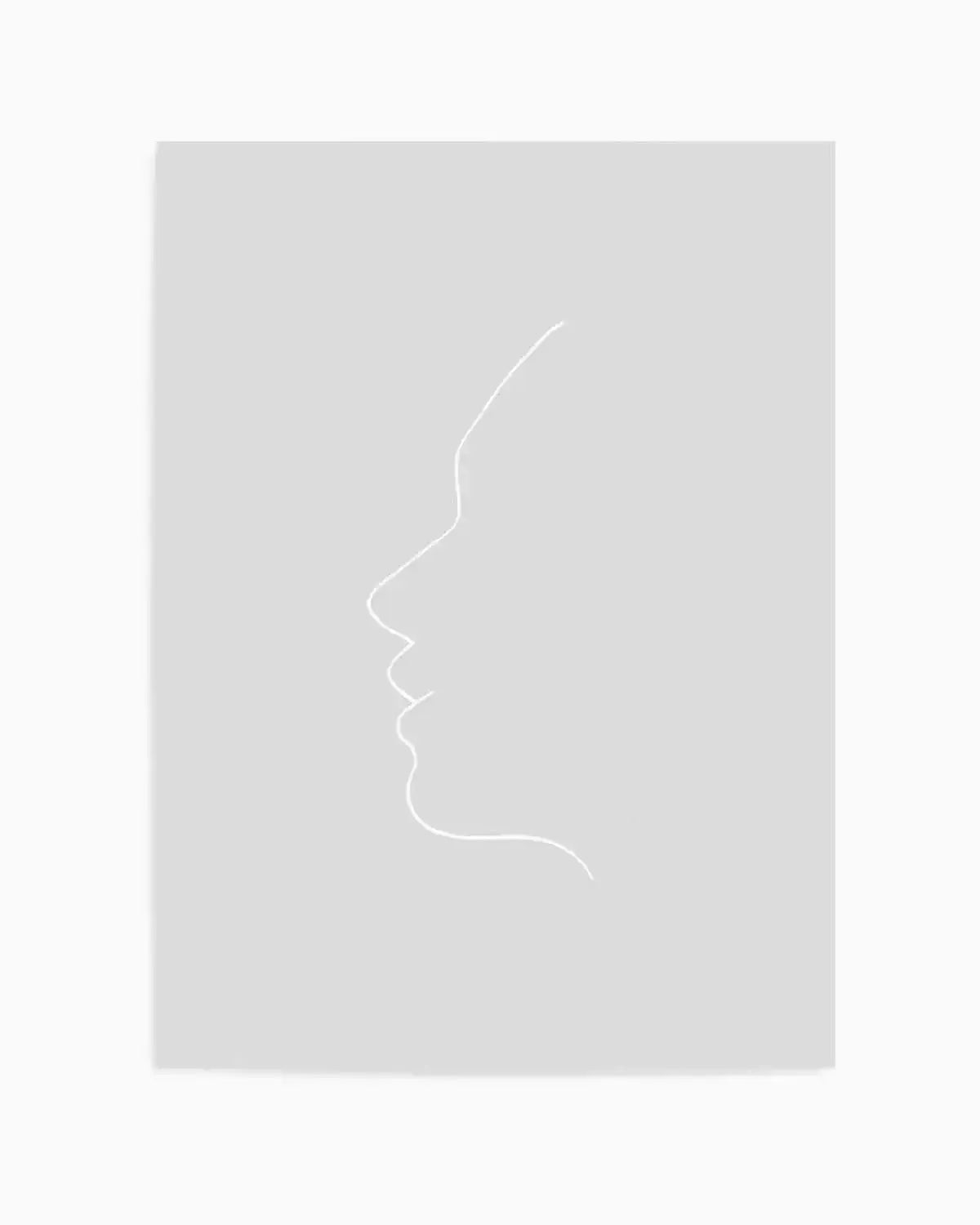 Face On Grey | Line Art Art Print from Olive et Oriel where you can shop wallpaper and artworks online
