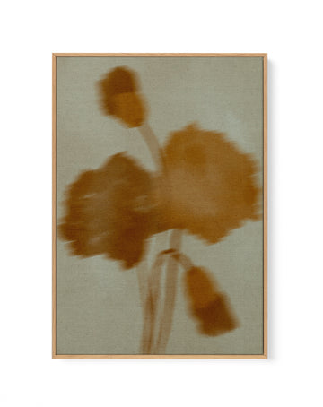 Faded Bloom by Shatha Al Dafai | Framed Canvas Art Print