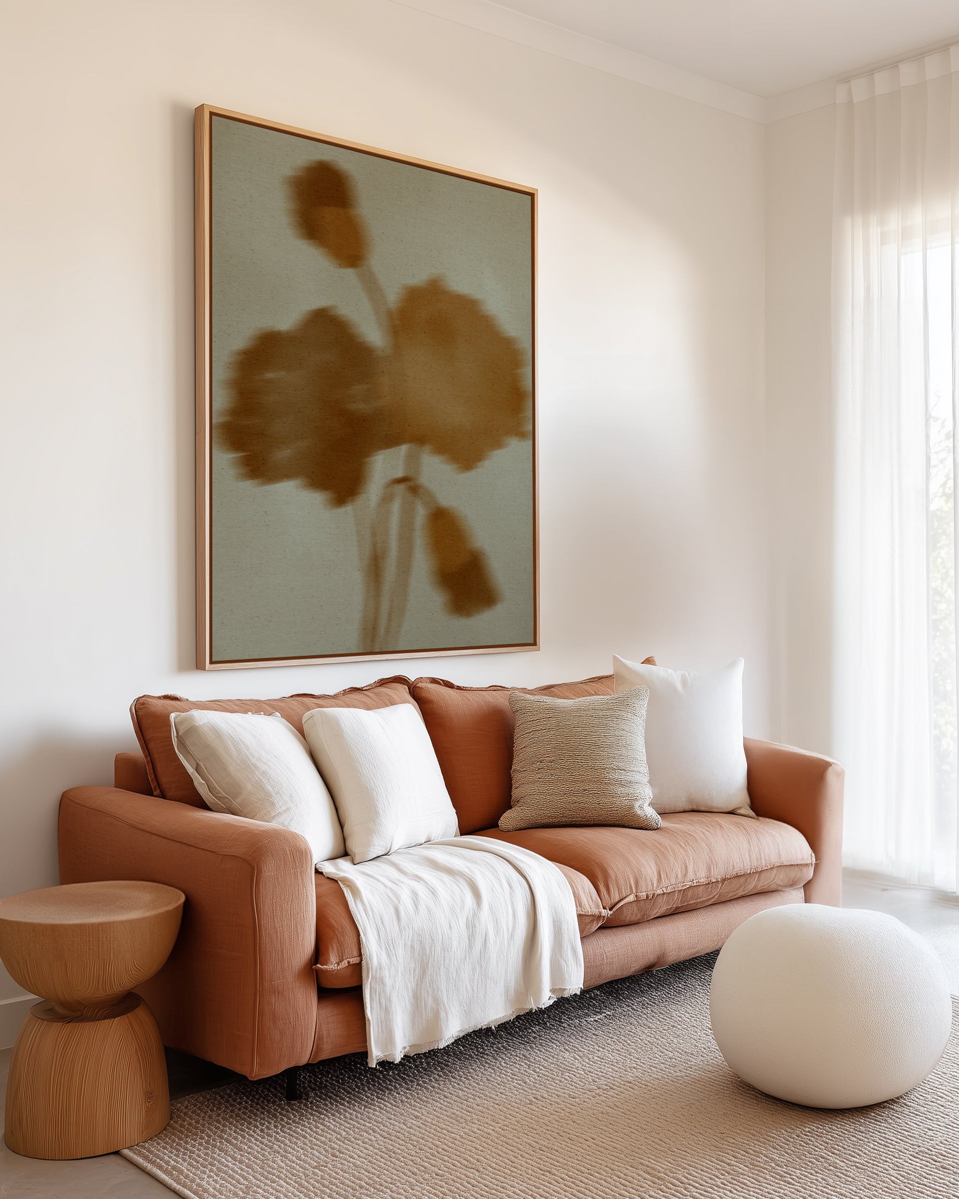 Faded Bloom by Shatha Al Dafai | Framed Canvas Art Print