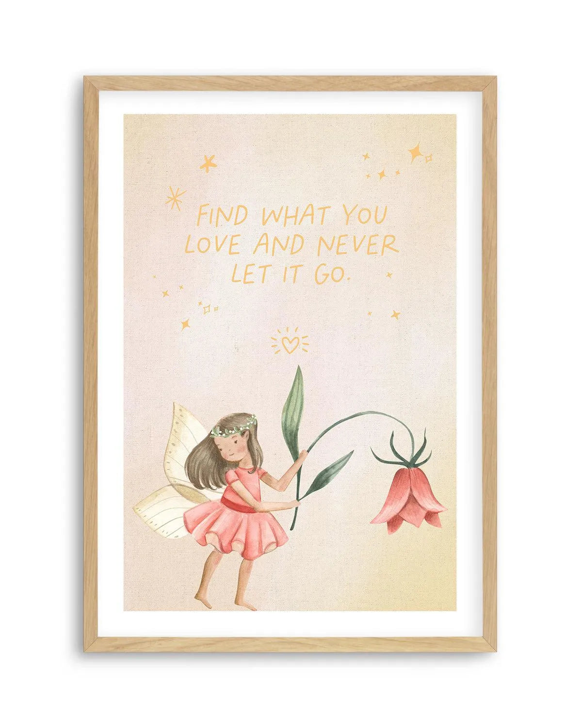 Fairy Friends I Art Print-PRINT-Olive et Oriel-Olive et Oriel-A5 | 5.8" x 8.3" | 14.8 x 21cm-Oak-With White Border-Buy-Australian-Art-Prints-Online-with-Olive-et-Oriel-Your-Artwork-Specialists-Austrailia-Decorate-With-Coastal-Photo-Wall-Art-Prints-From-Our-Beach-House-Artwork-Collection-Fine-Poster-and-Framed-Artwork