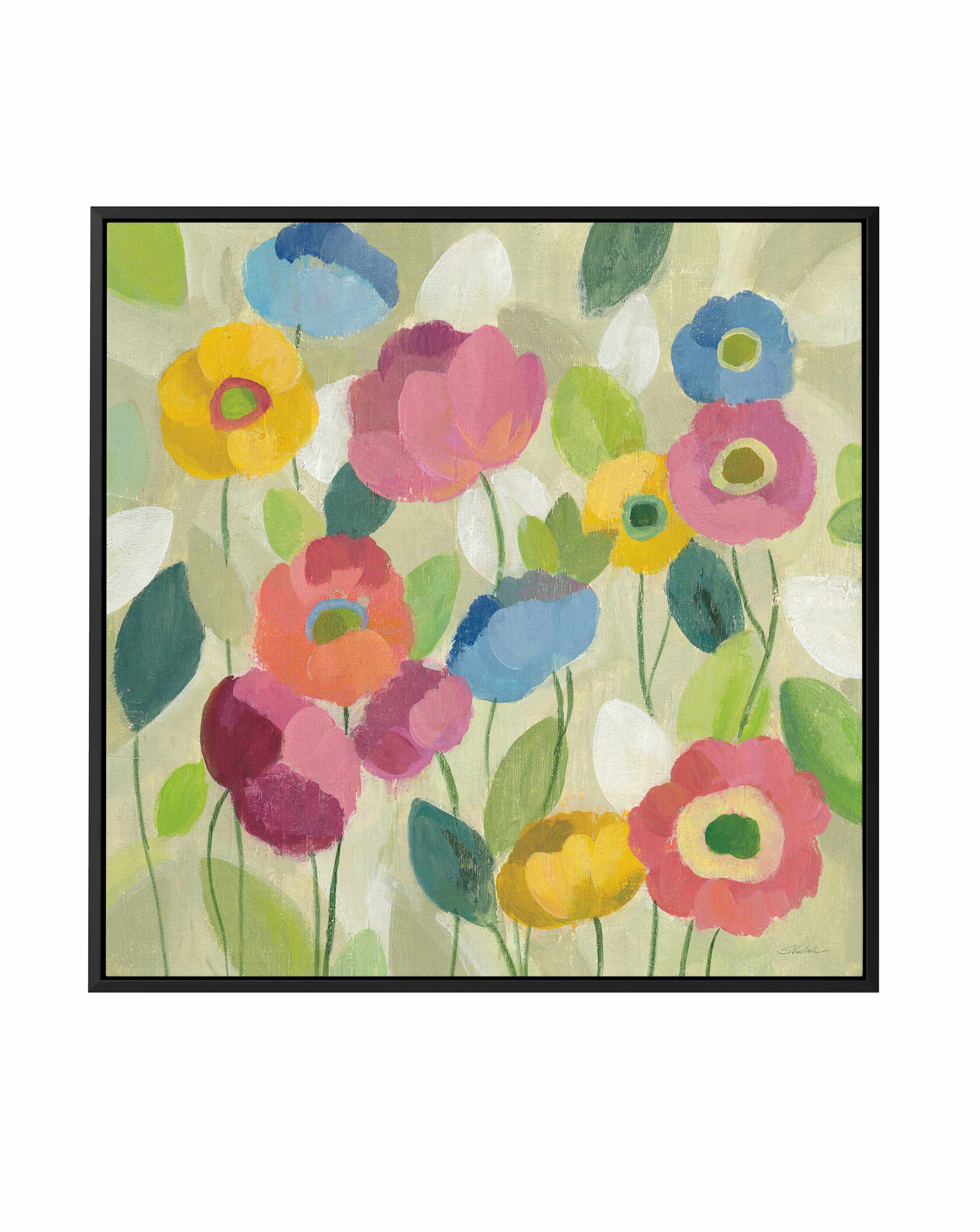 Fairy Tale Flowers | Framed Canvas Art Print