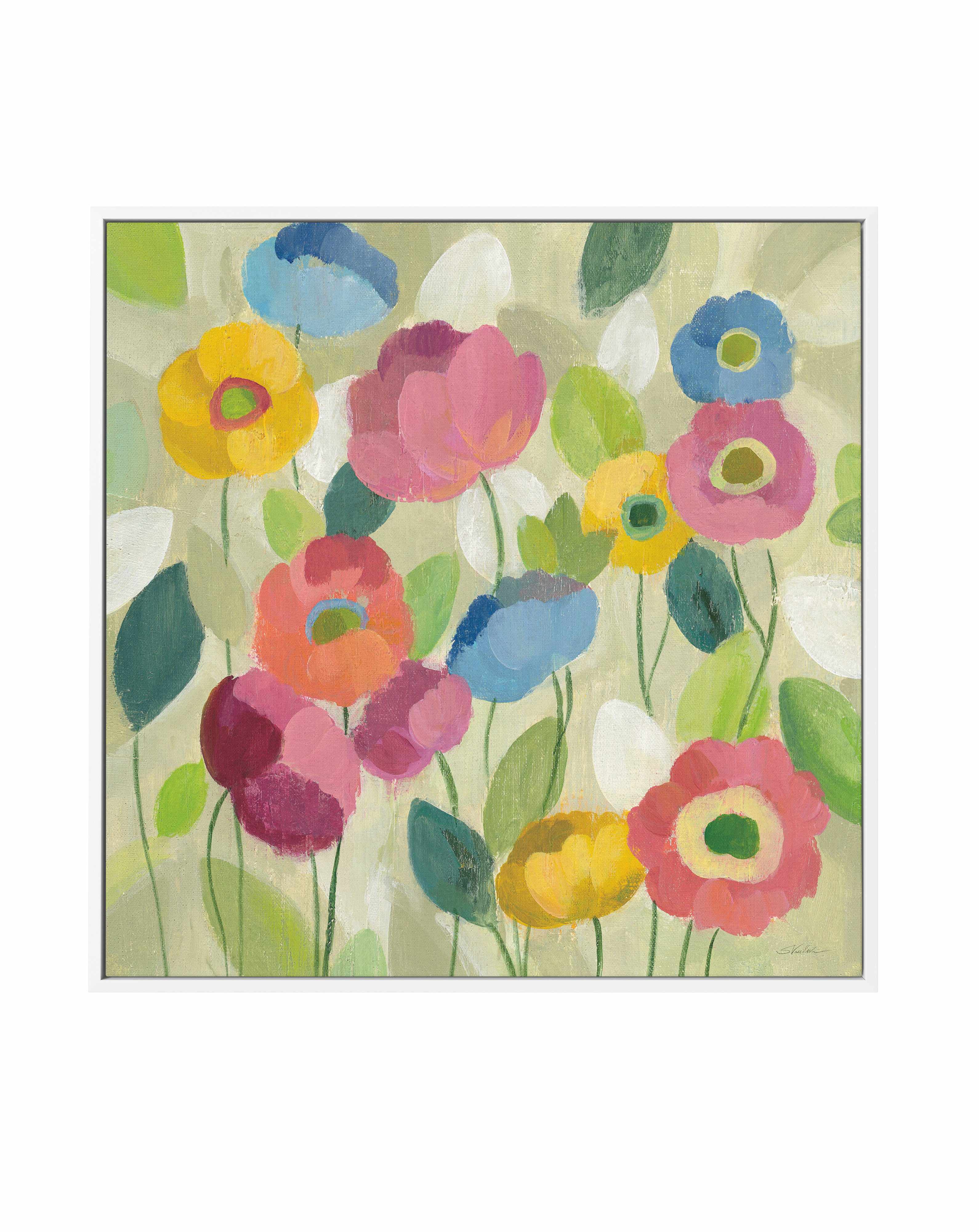 Fairy Tale Flowers | Framed Canvas Art Print