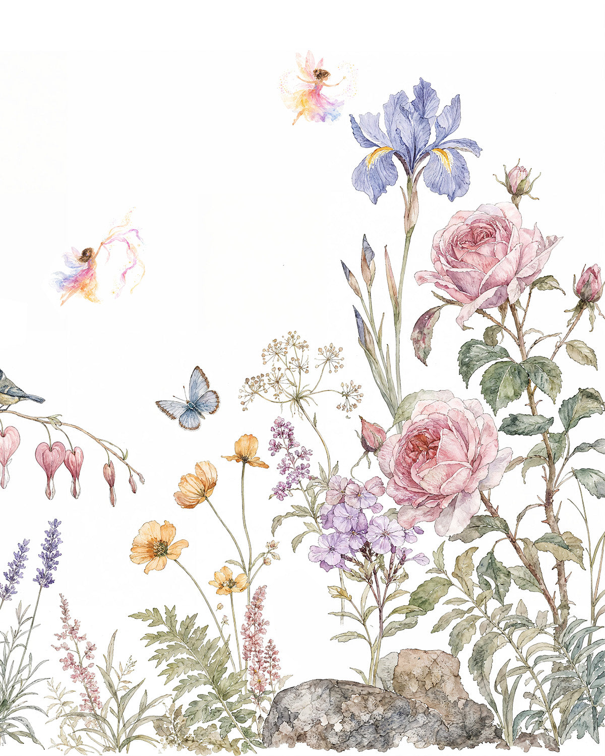 Fairy Meadow Garden Wallpaper Mural