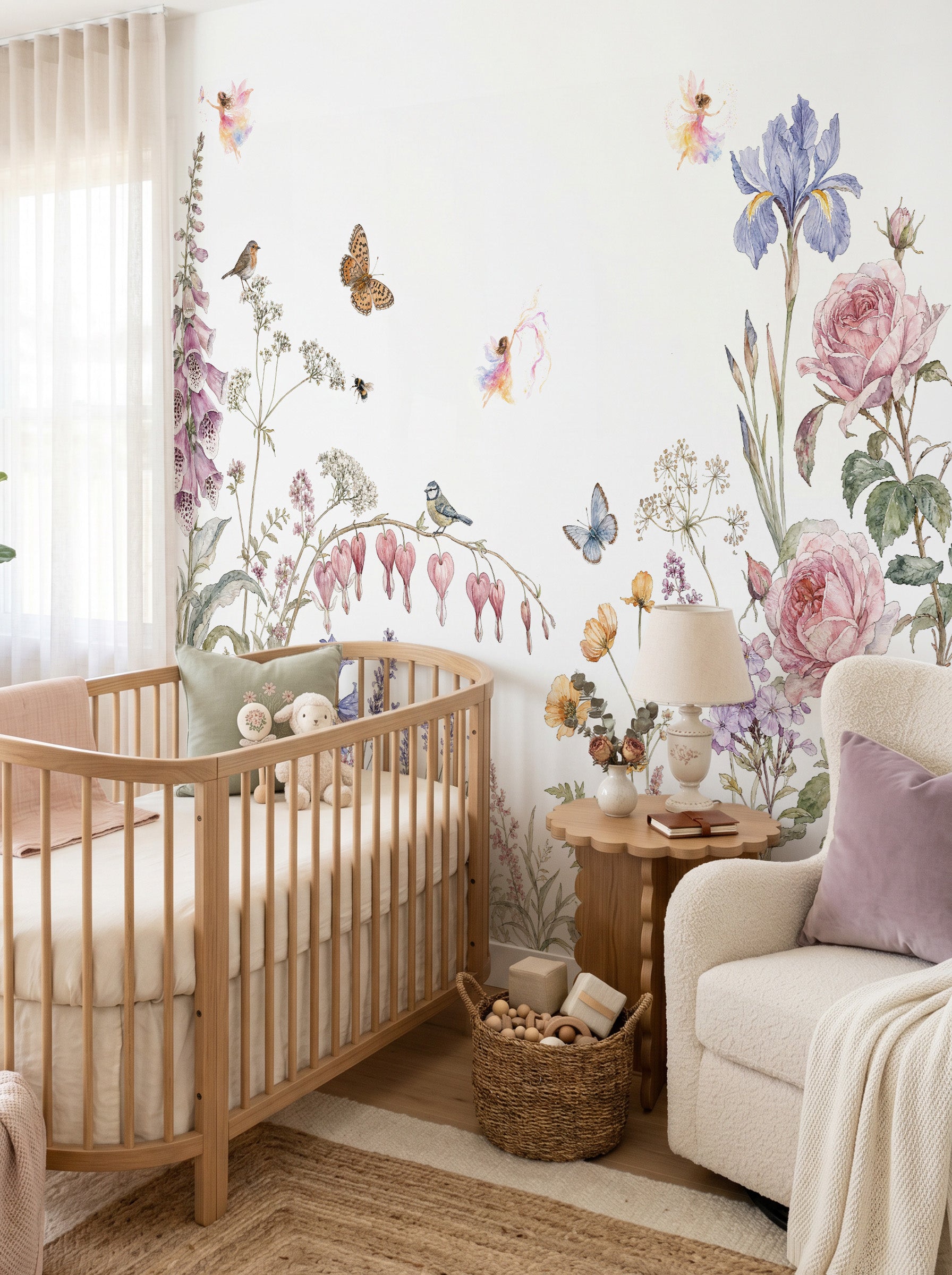 Fairy Meadow Garden Wallpaper Mural