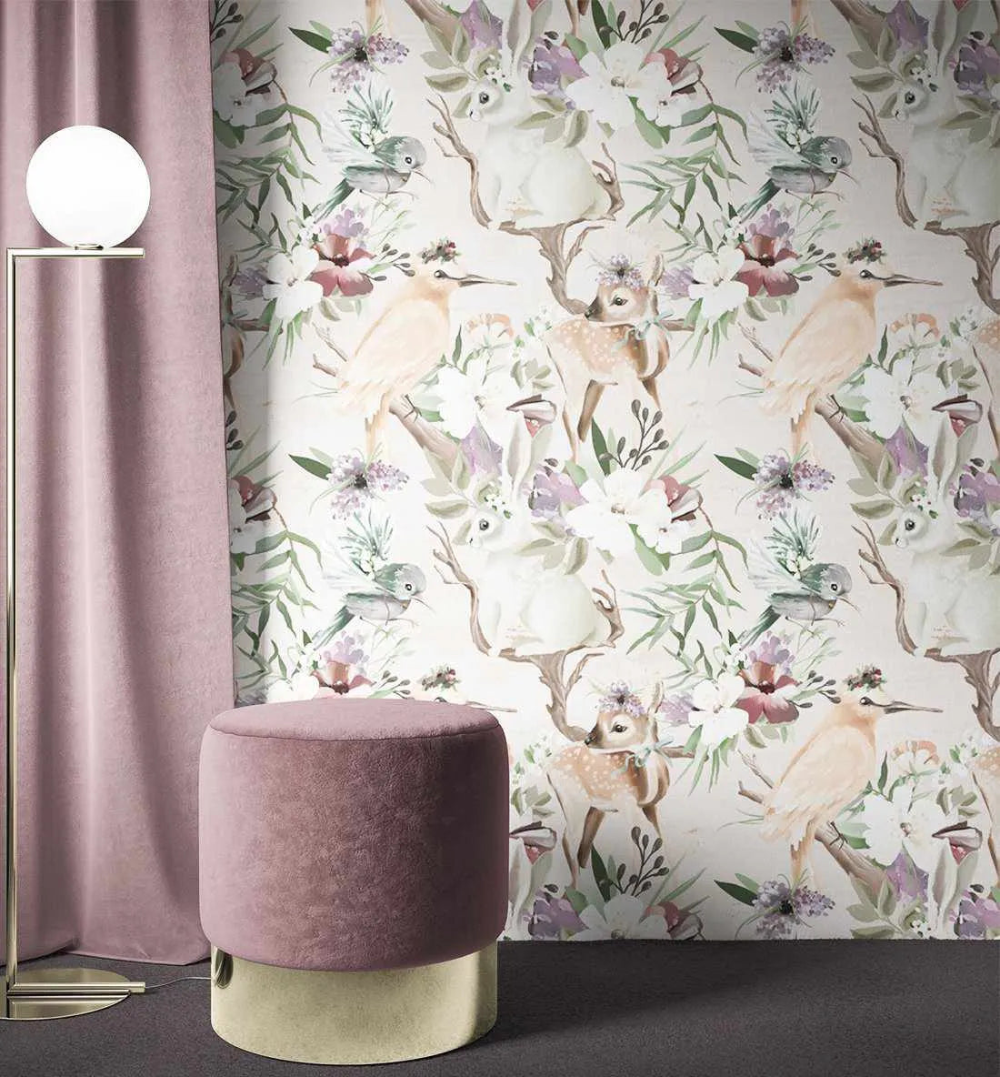 Fairytale Friends Wallpaper-Wallpaper-Buy Kids Removable Wallpaper Online Our Custom Made Children√¢‚Ç¨‚Ñ¢s Wallpapers Are A Fun Way To Decorate And Enhance Boys Bedroom Decor And Girls Bedrooms They Are An Amazing Addition To Your Kids Bedroom Walls Our Collection of Kids Wallpaper Is Sure To Transform Your Kids Rooms Interior Style From Pink Wallpaper To Dinosaur Wallpaper Even Marble Wallpapers For Teen Boys Shop Peel And Stick Wallpaper Online Today With Olive et Oriel