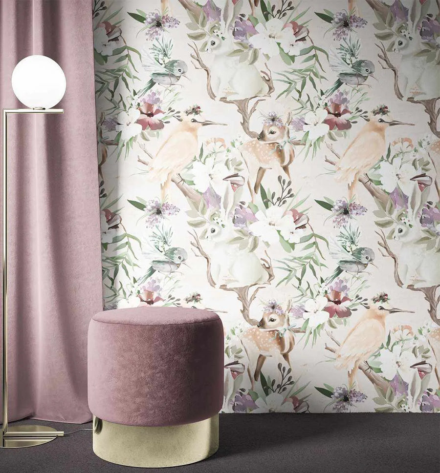 Fairytale Friends Wallpaper-Wallpaper-Buy Kids Removable Wallpaper Online Our Custom Made Children√¢‚Ç¨‚Ñ¢s Wallpapers Are A Fun Way To Decorate And Enhance Boys Bedroom Decor And Girls Bedrooms They Are An Amazing Addition To Your Kids Bedroom Walls Our Collection of Kids Wallpaper Is Sure To Transform Your Kids Rooms Interior Style From Pink Wallpaper To Dinosaur Wallpaper Even Marble Wallpapers For Teen Boys Shop Peel And Stick Wallpaper Online Today With Olive et Oriel