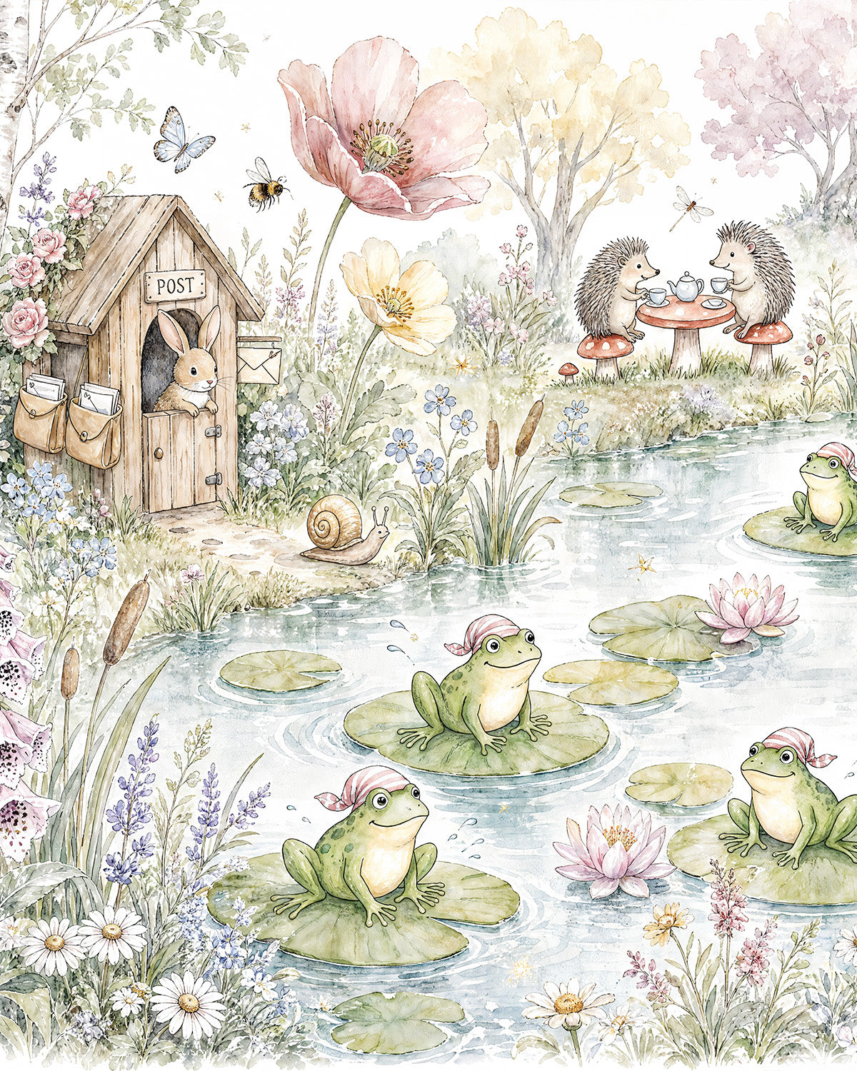 Fairytale Animal Friends Wallpaper Mural