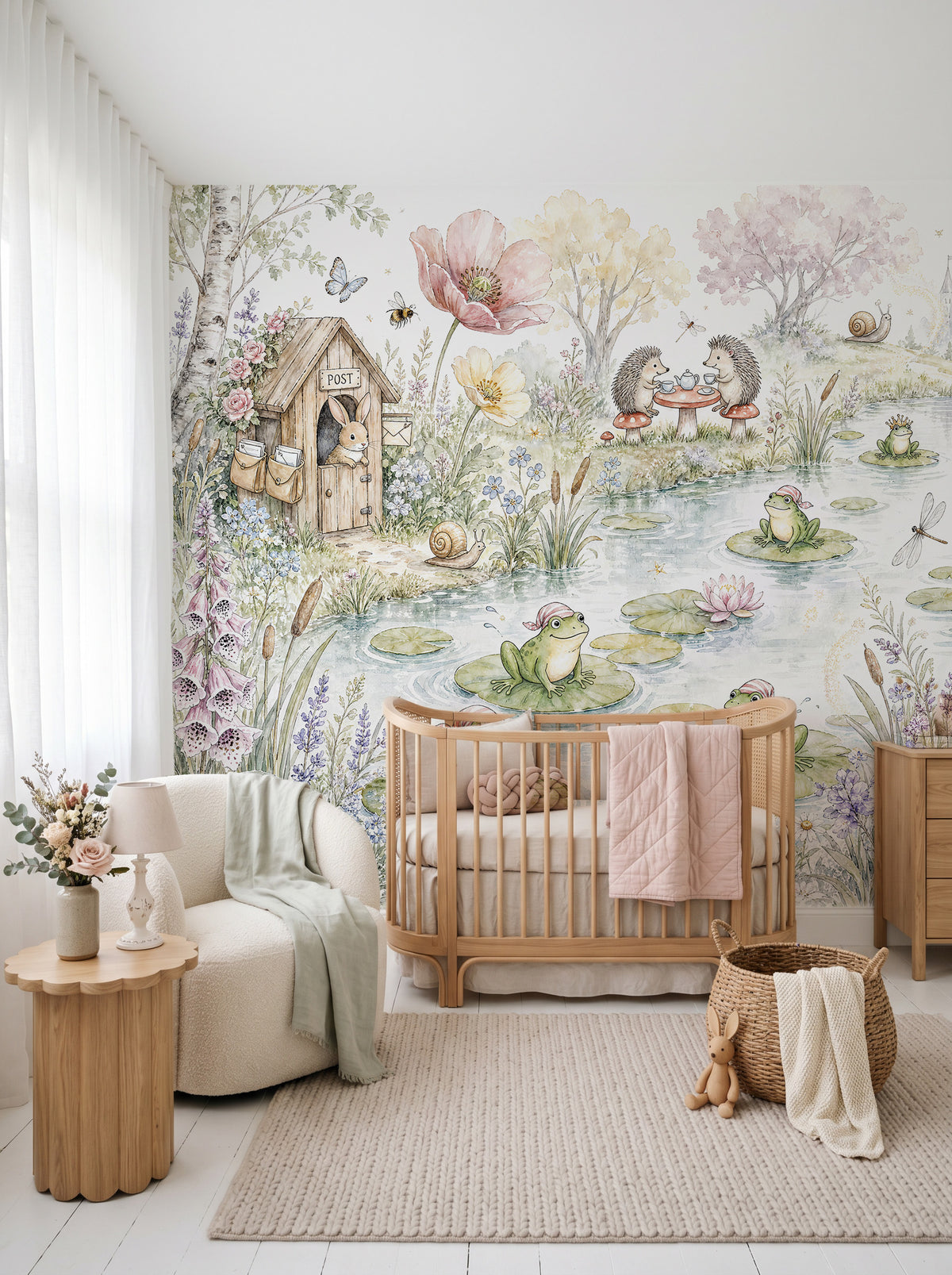 Fairytale Animal Friends Wallpaper Mural