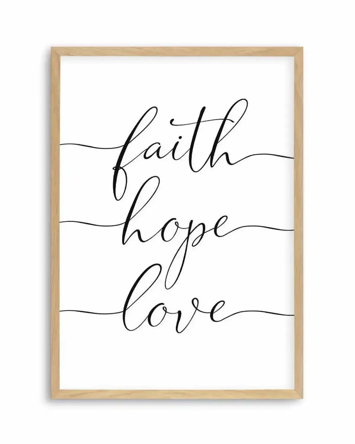 Faith Hope Love Art Print from Olive et Oriel where you can shop wallpaper and artworks online