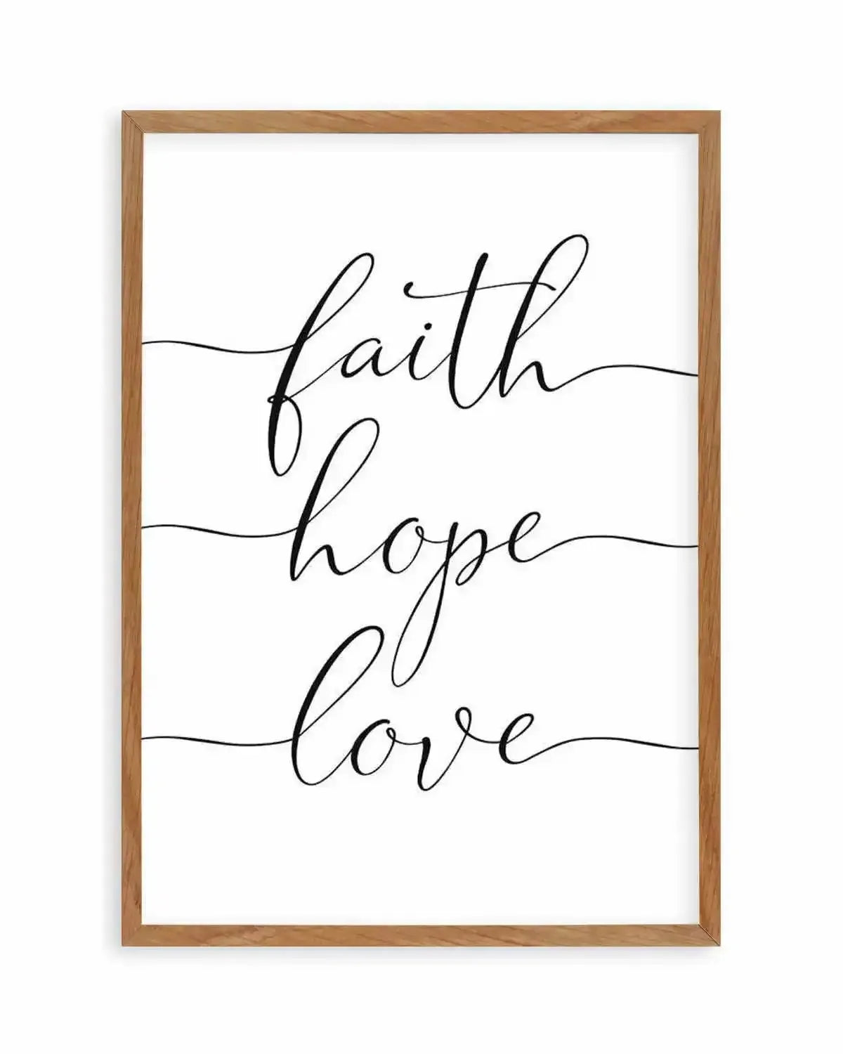 Faith Hope Love Art Print from Olive et Oriel where you can shop wallpaper and artworks online