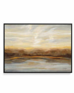 Fall Lake Sunset | Framed Canvas Art Print