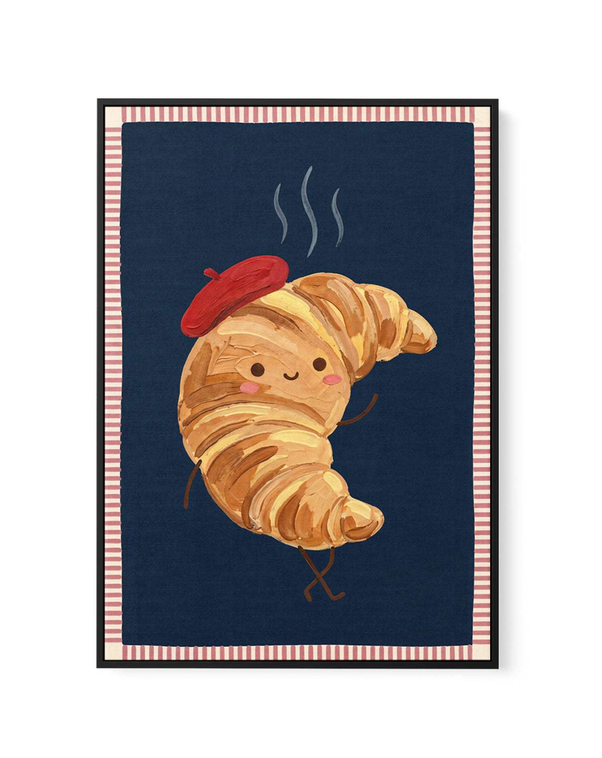 Fancy Croissant | Framed Canvas Art Print