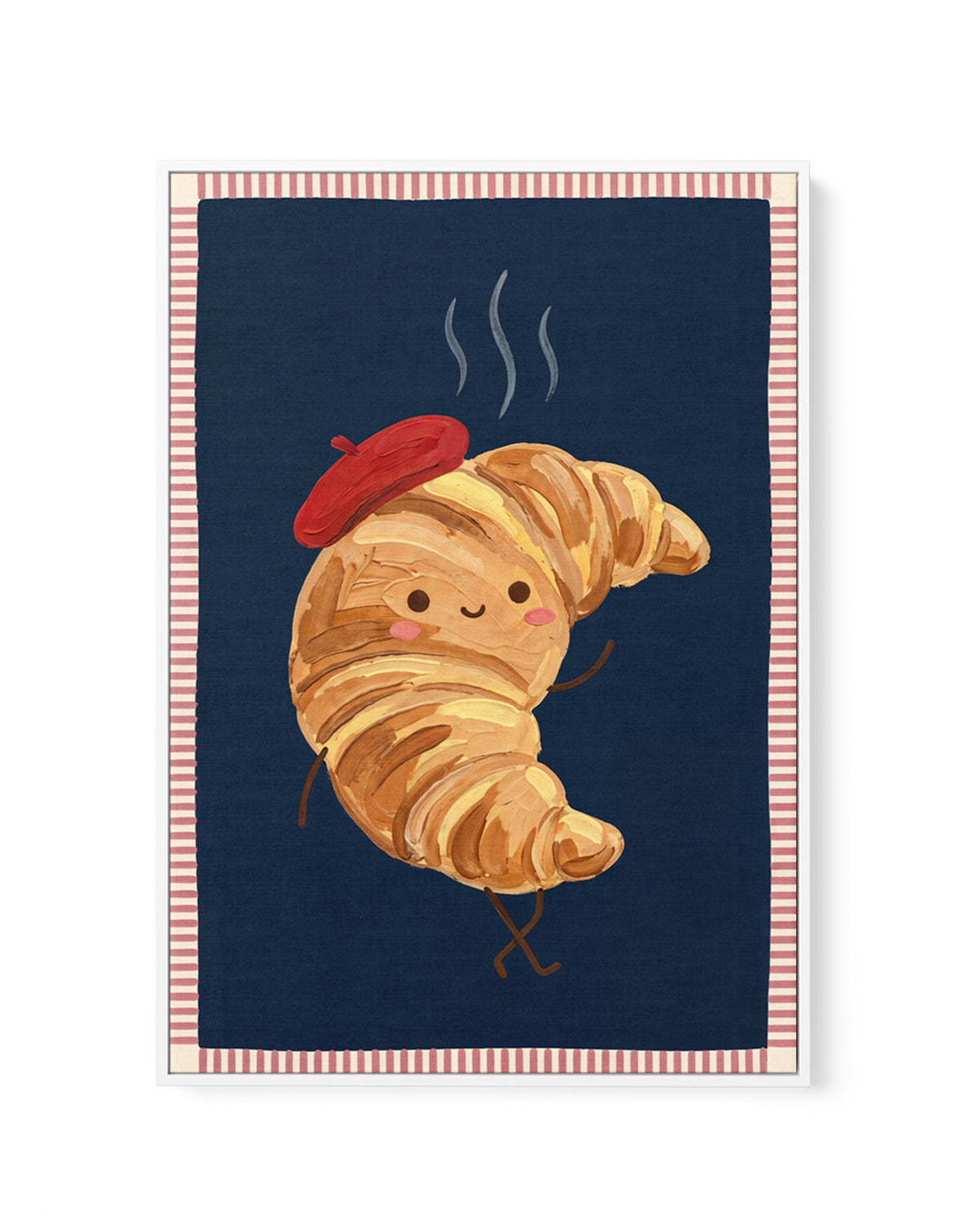Fancy Croissant | Framed Canvas Art Print