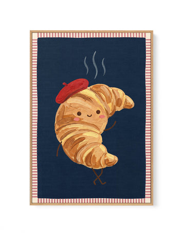 Fancy Croissant | Framed Canvas Wall Art