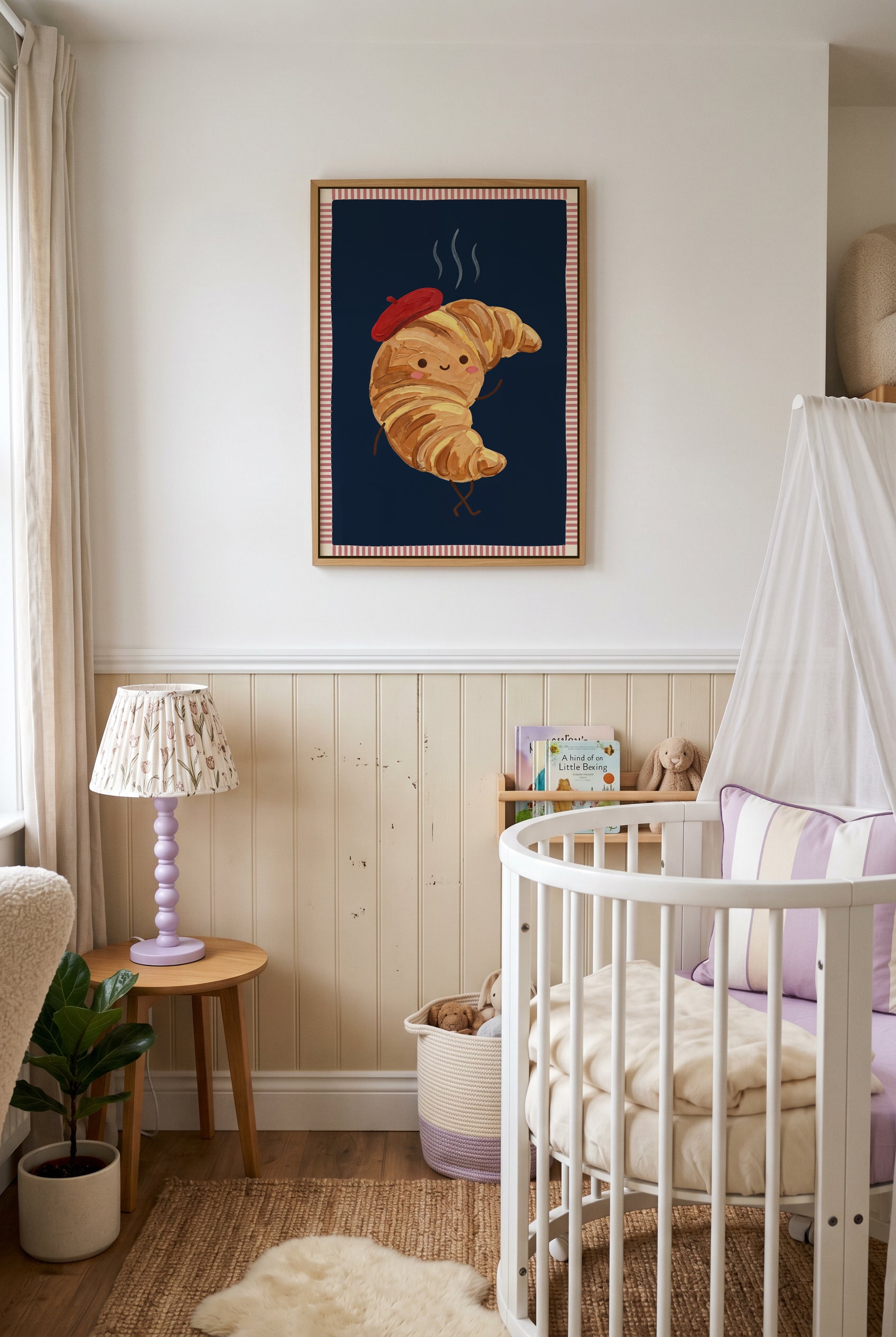 Fancy Croissant | Framed Canvas Art Print