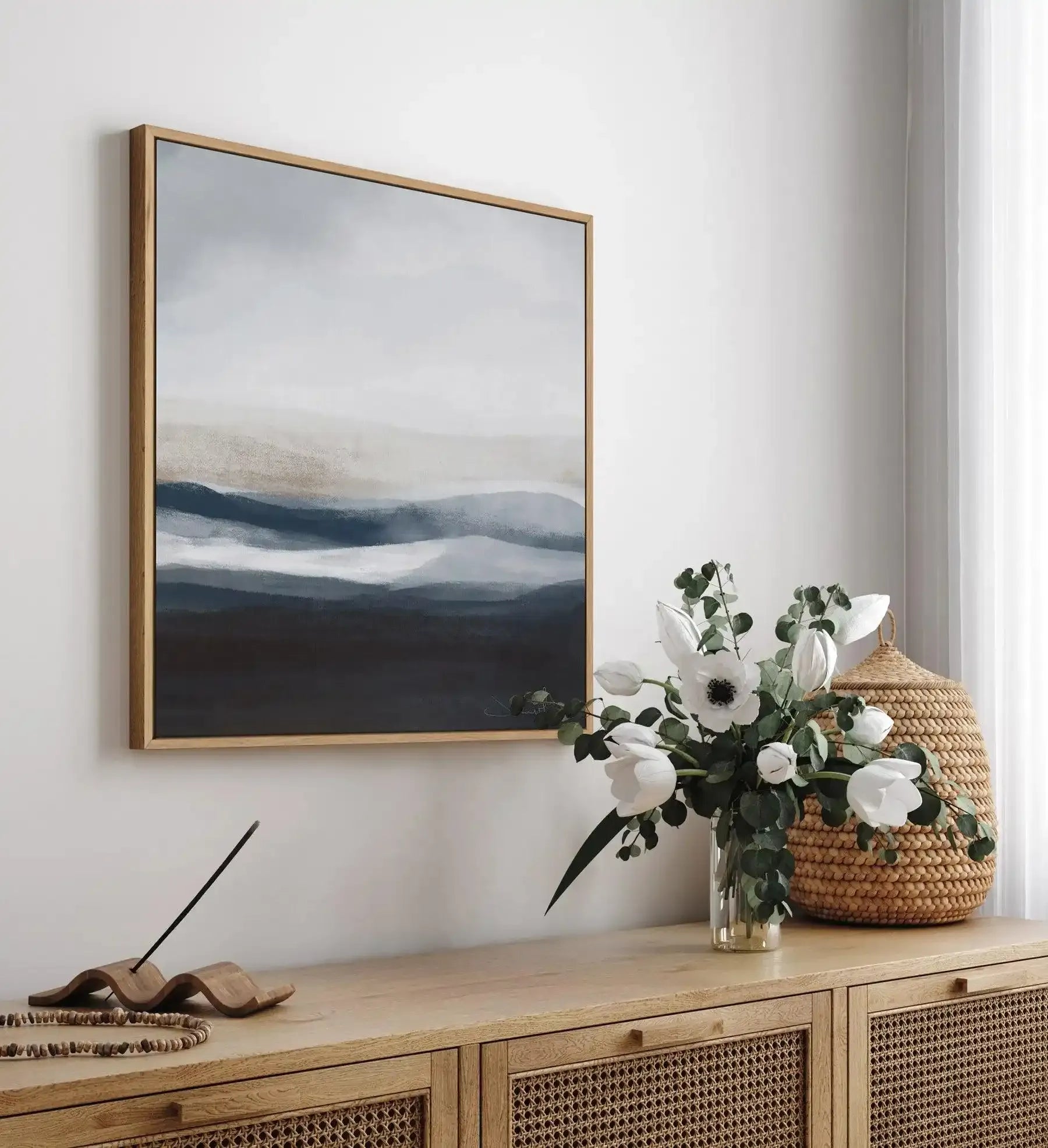 Far Away II by Dan Hobday SQ | Framed Canvas-CANVAS-You can shop wall art online with Olive et Oriel for everything from abstract art to fun kids wall art. Our beautiful modern art prints and canvas art are available from large canvas prints to wall art paintings and our proudly Australian artwork collection offers only the highest quality framed large wall art and canvas art Australia - You can buy fashion photography prints or Hampton print posters and paintings on canvas from Olive et Oriel a