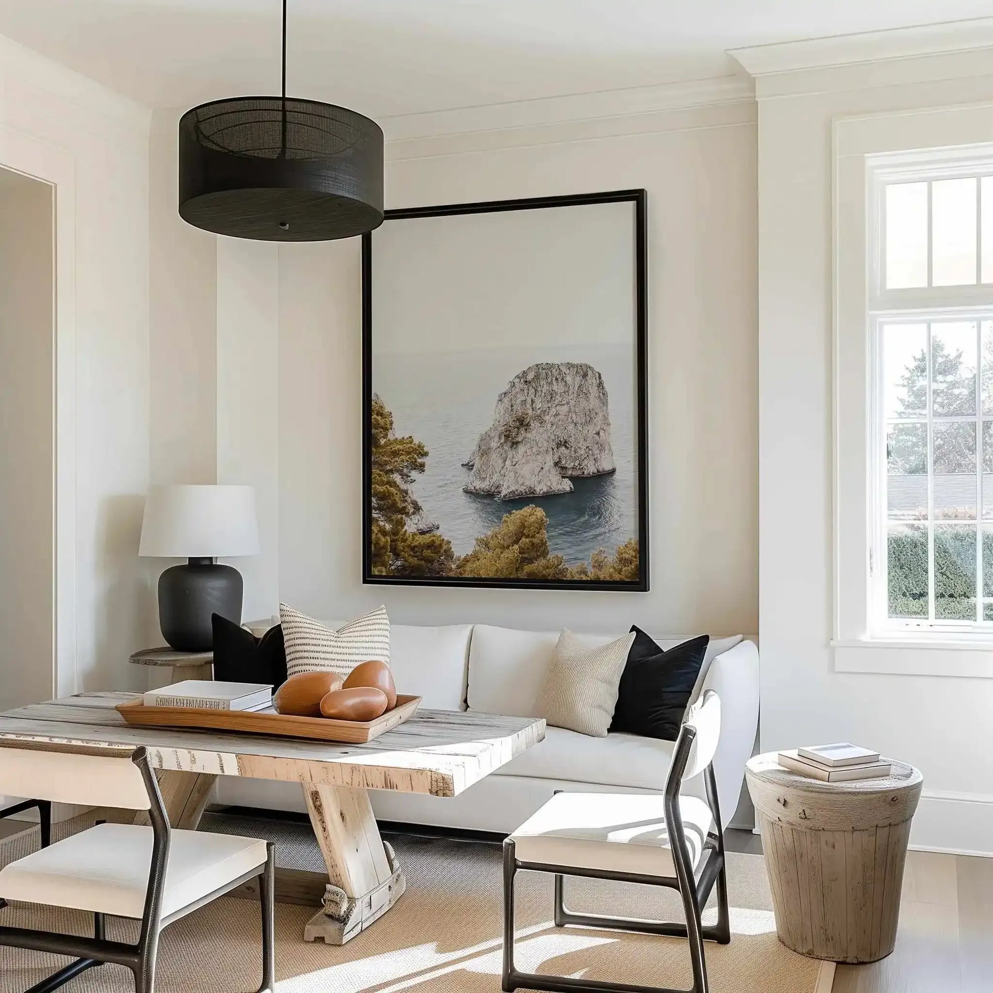 Faraglioni Rocks, Capri Italy | Framed Canvas Art Print from Olive et Oriel where you can shop wallpaper and artworks online