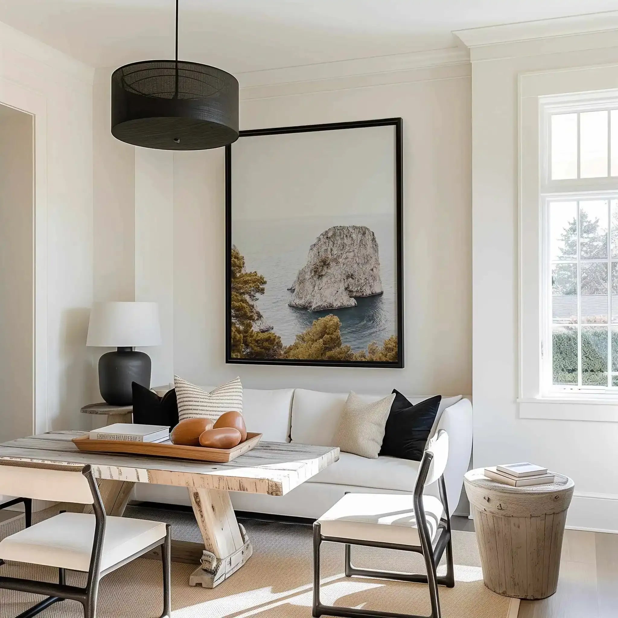 Faraglioni Rocks, Capri Italy | Framed Canvas Art Print from Olive et Oriel where you can shop wallpaper and artworks online