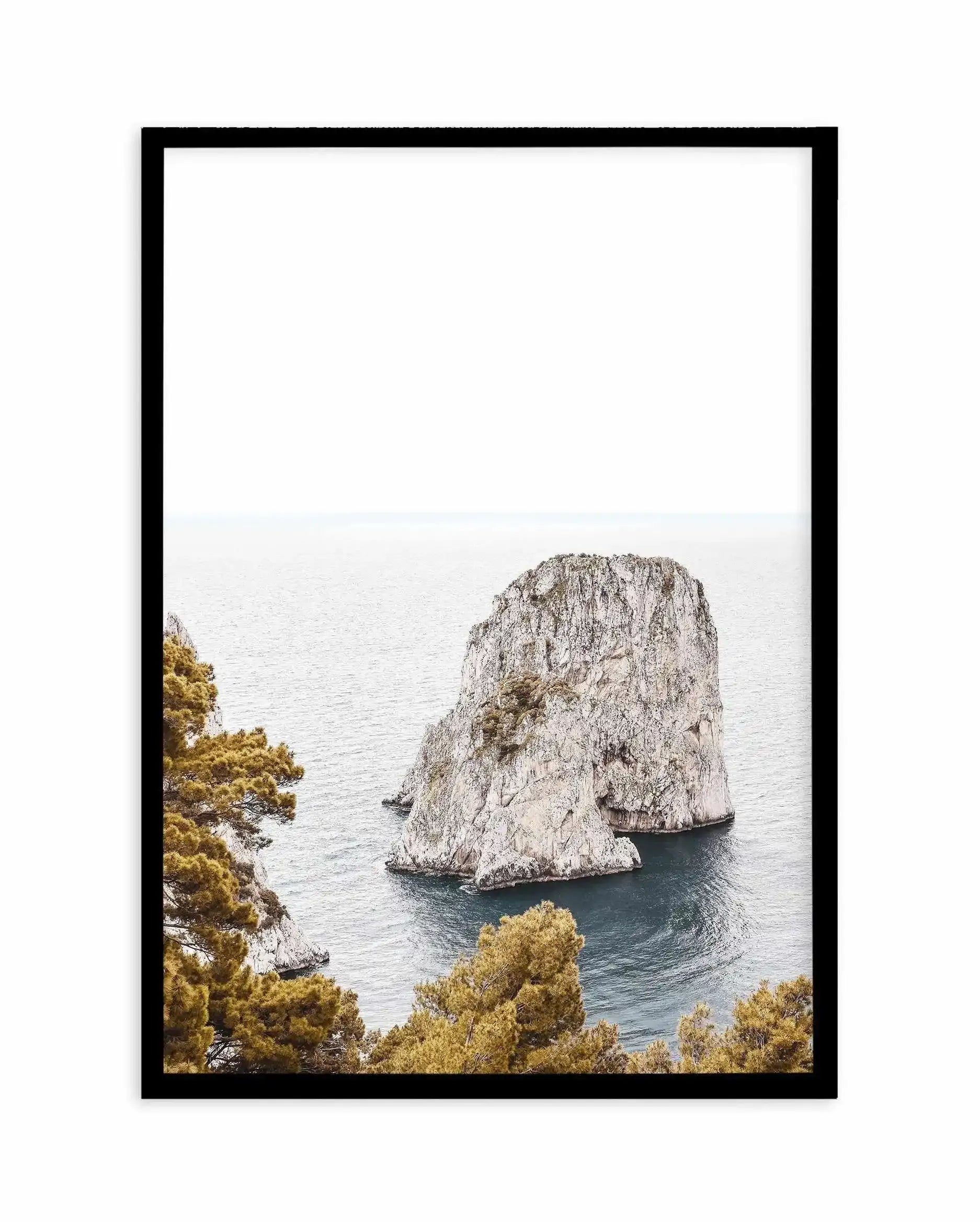 Faraglioni Rocks | PT Art Print-PRINT-Olive et Oriel-Olive et Oriel-A5 | 5.8" x 8.3" | 14.8 x 21cm-Black-With White Border-Buy-Australian-Art-Prints-Online-with-Olive-et-Oriel-Your-Artwork-Specialists-Austrailia-Decorate-With-Coastal-Photo-Wall-Art-Prints-From-Our-Beach-House-Artwork-Collection-Fine-Poster-and-Framed-Artwork
