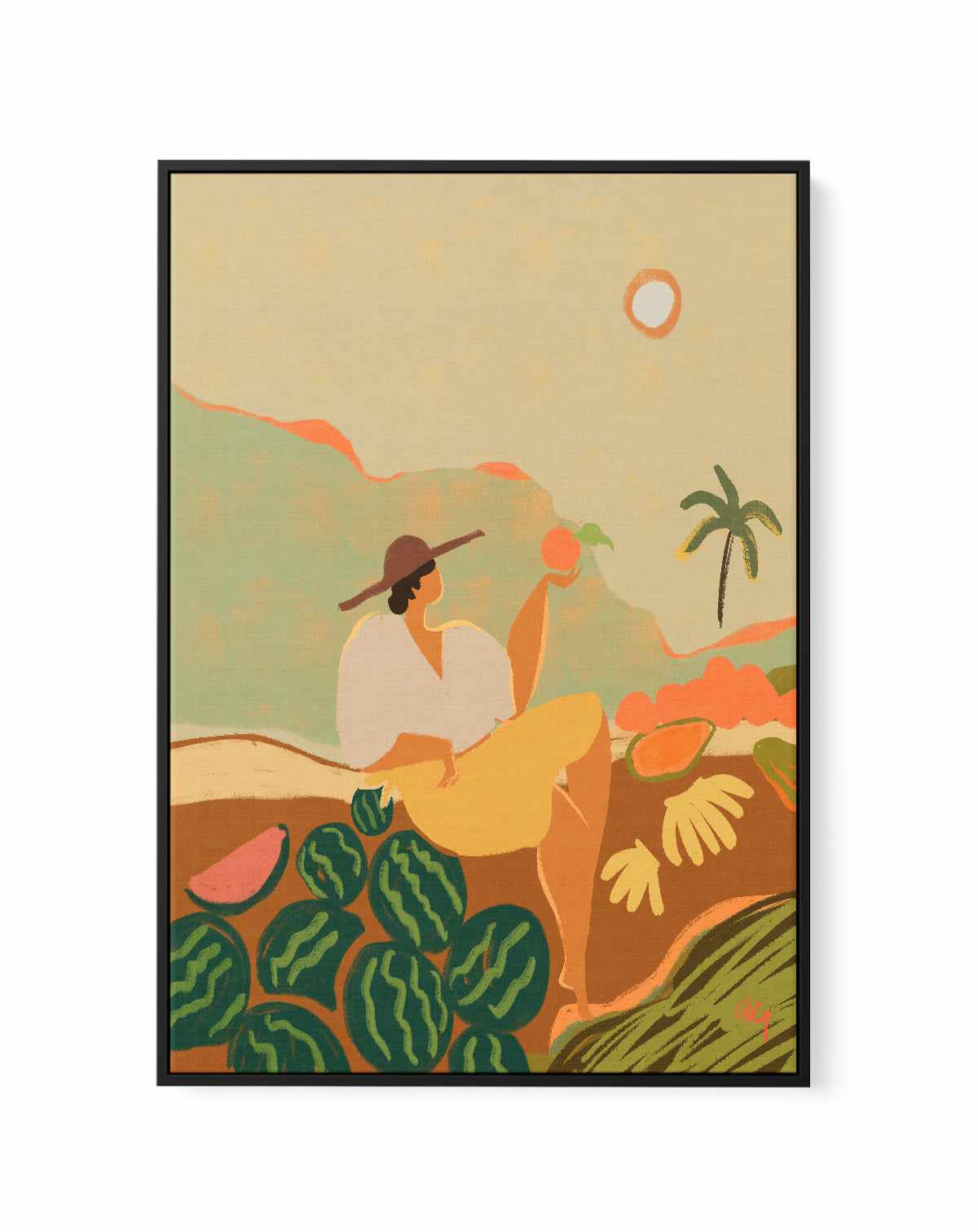 Farmer Harvest by Arty Guava | Framed Canvas Art Print