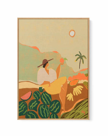 Farmer Harvest by Arty Guava | Framed Canvas Art Print from Olive et Oriel where you can shop wallpaper and artworks online