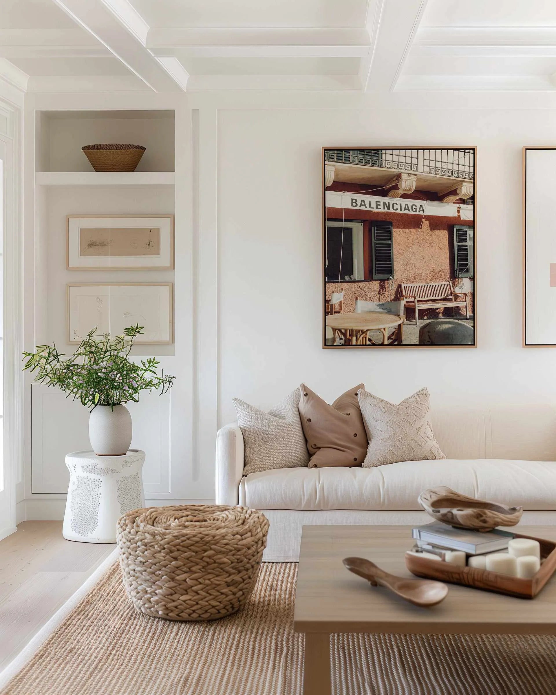 Fashion District Portofino | Framed Canvas Art Print from Olive et Oriel where you can shop wallpaper and artworks online