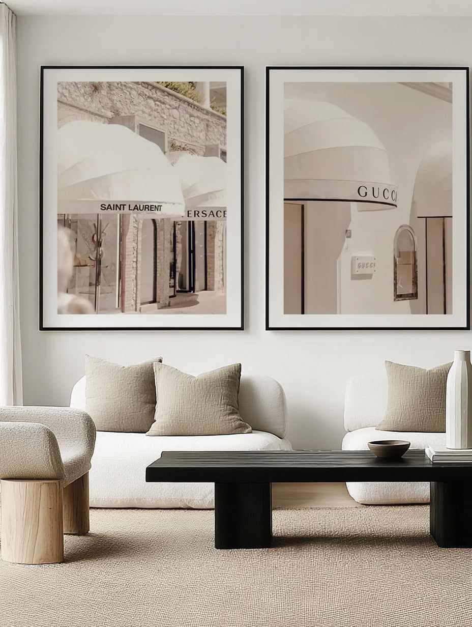 Fashion District Capri I & II Art Print Set of 2 | Matching Wall Art