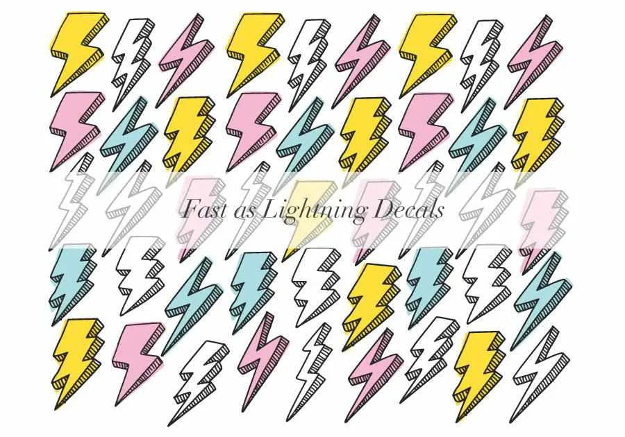 Fast as Lightning Decal Set-Decals-Olive et Oriel-Decorate your kids bedroom wall decor with removable wall decals, these fabric kids decals are a great way to add colour and update your children's bedroom. Available as girls wall decals or boys wall decals, there are also nursery decals.