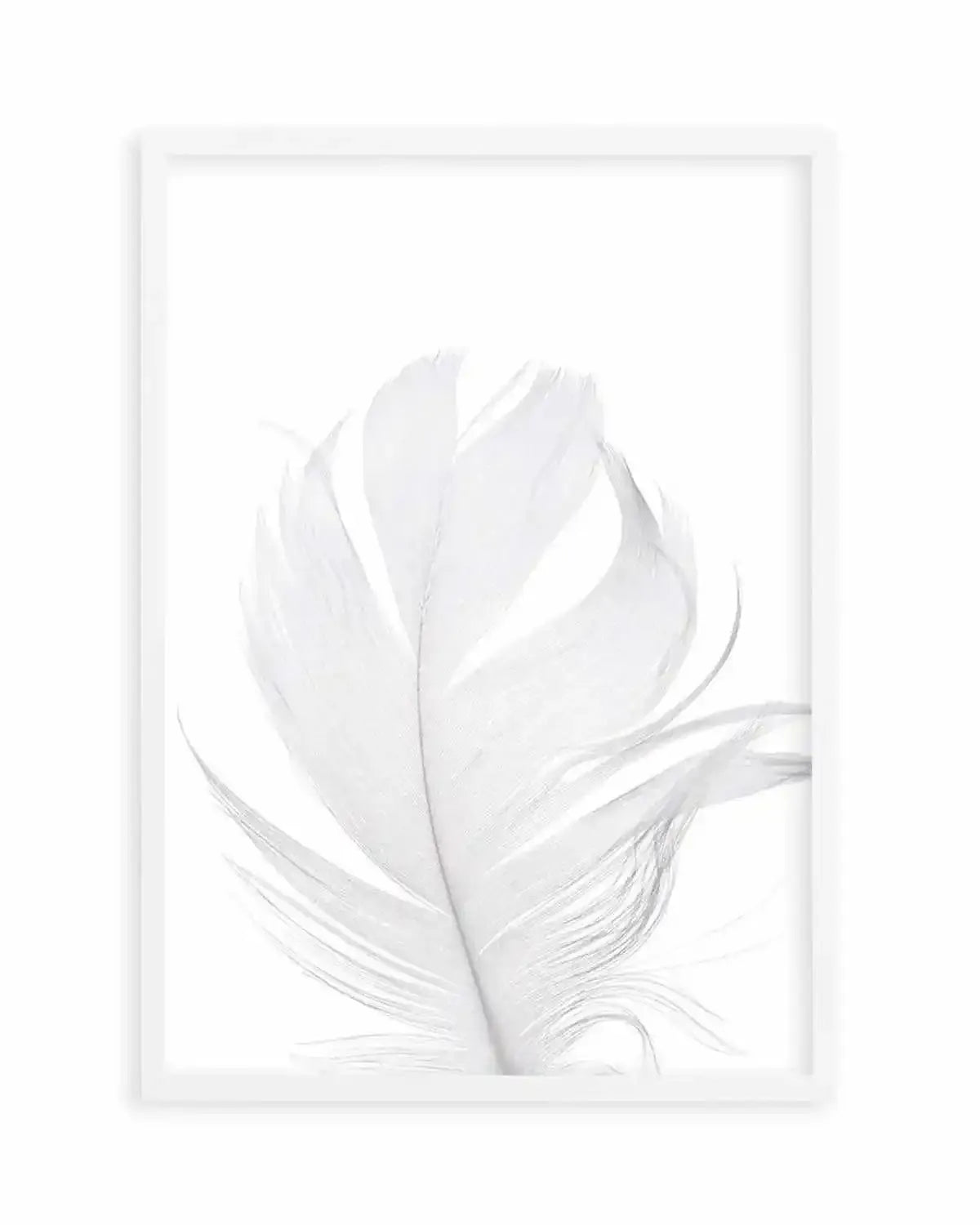 Feather II | White Art Print from Olive et Oriel where you can shop wallpaper and artworks online
