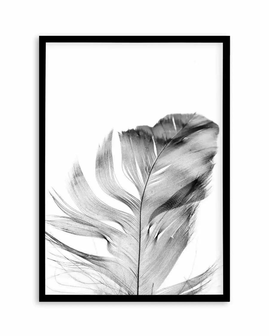 Feather | Grey Art Print from Olive et Oriel where you can shop wallpaper and artworks online