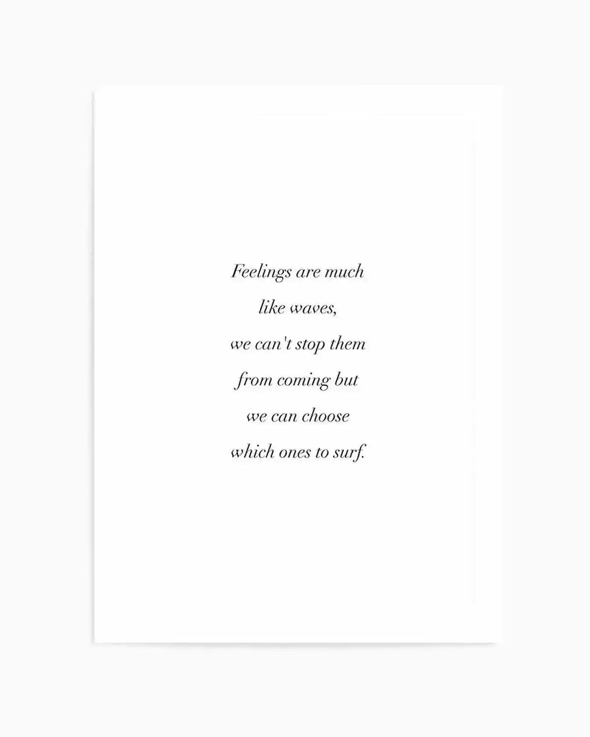 Feelings Are Like Waves Art Print from Olive et Oriel where you can shop wallpaper and artworks online