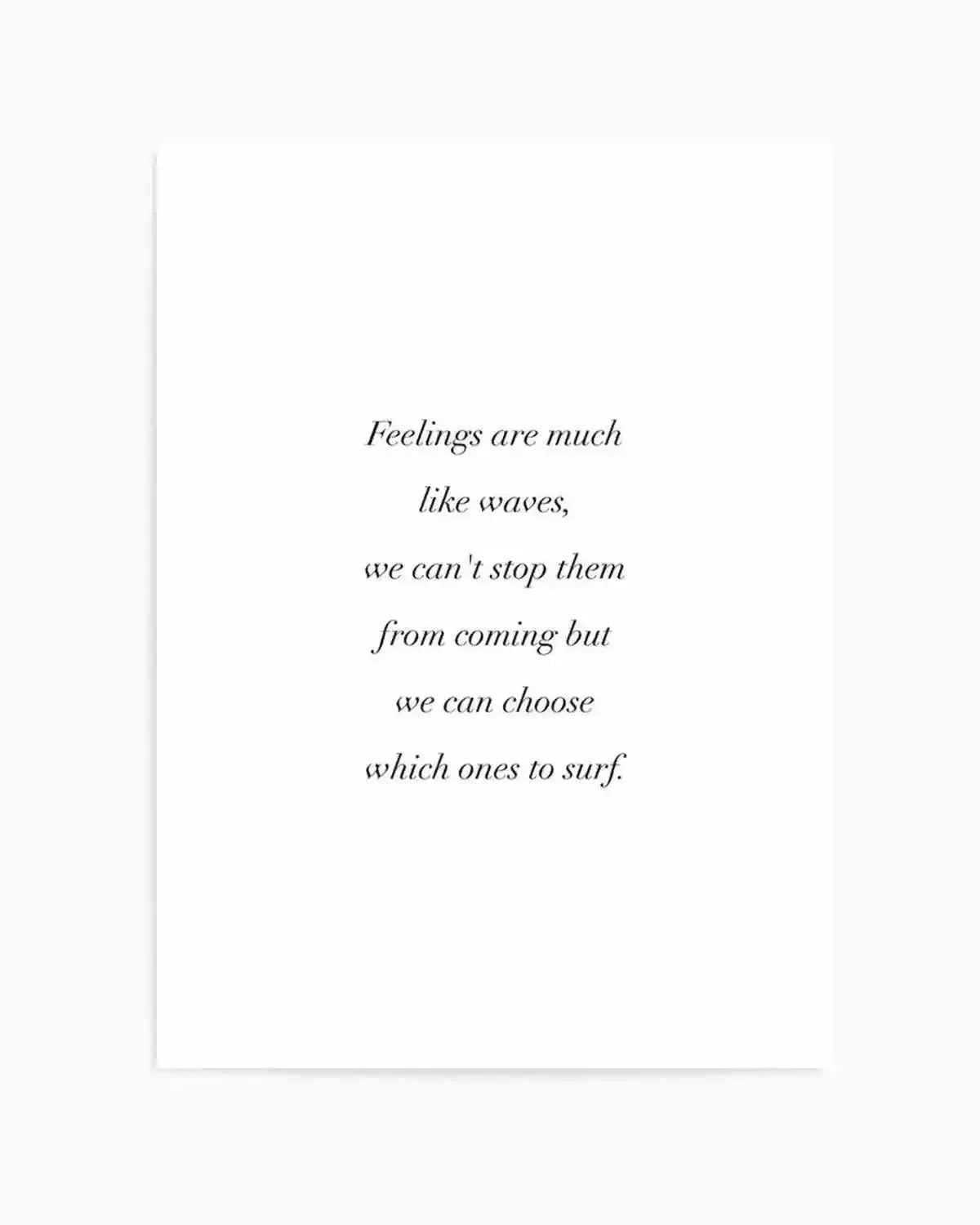Feelings Are Like Waves Art Print from Olive et Oriel where you can shop wallpaper and artworks online